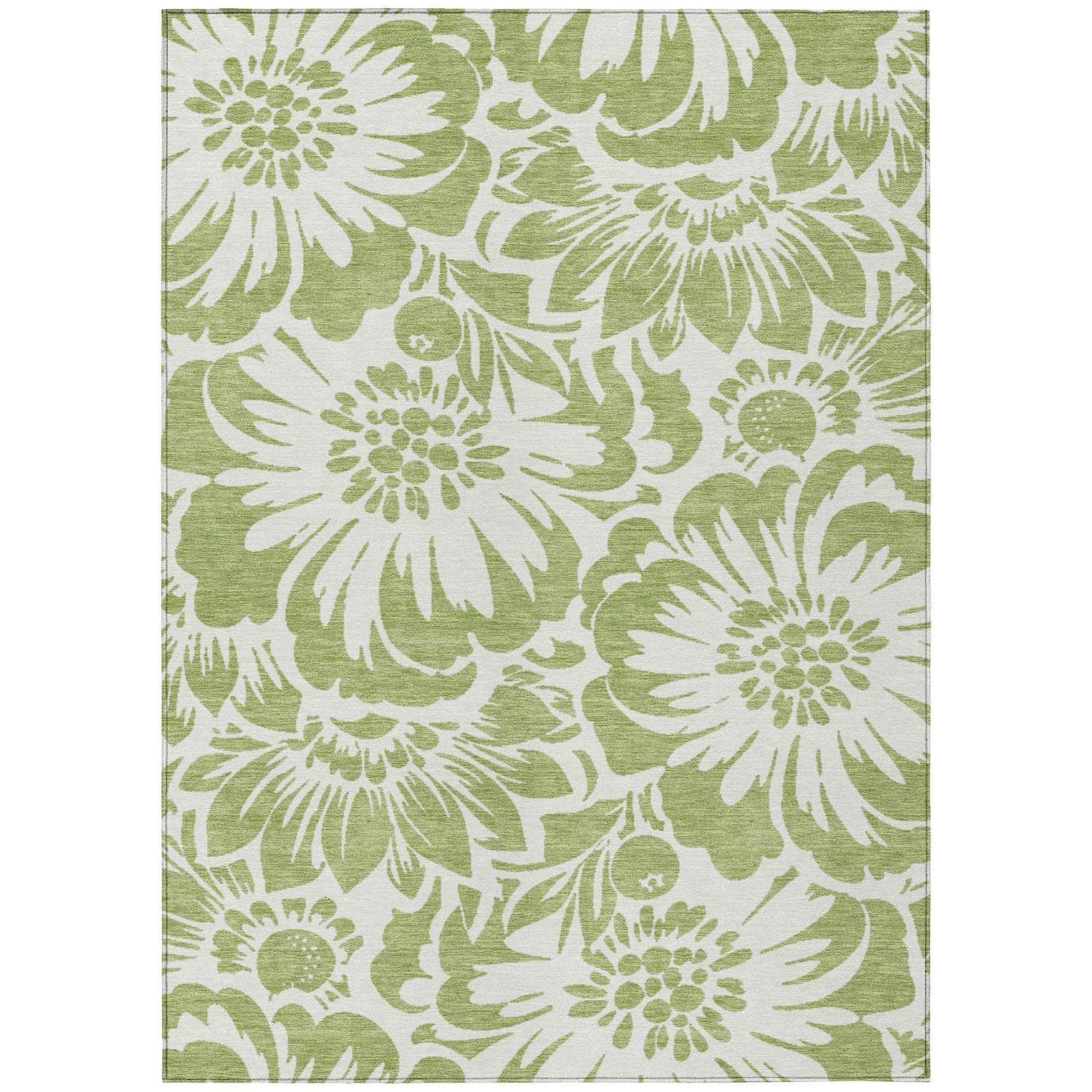 Machine Made ACN551 Aloe Green Rugs