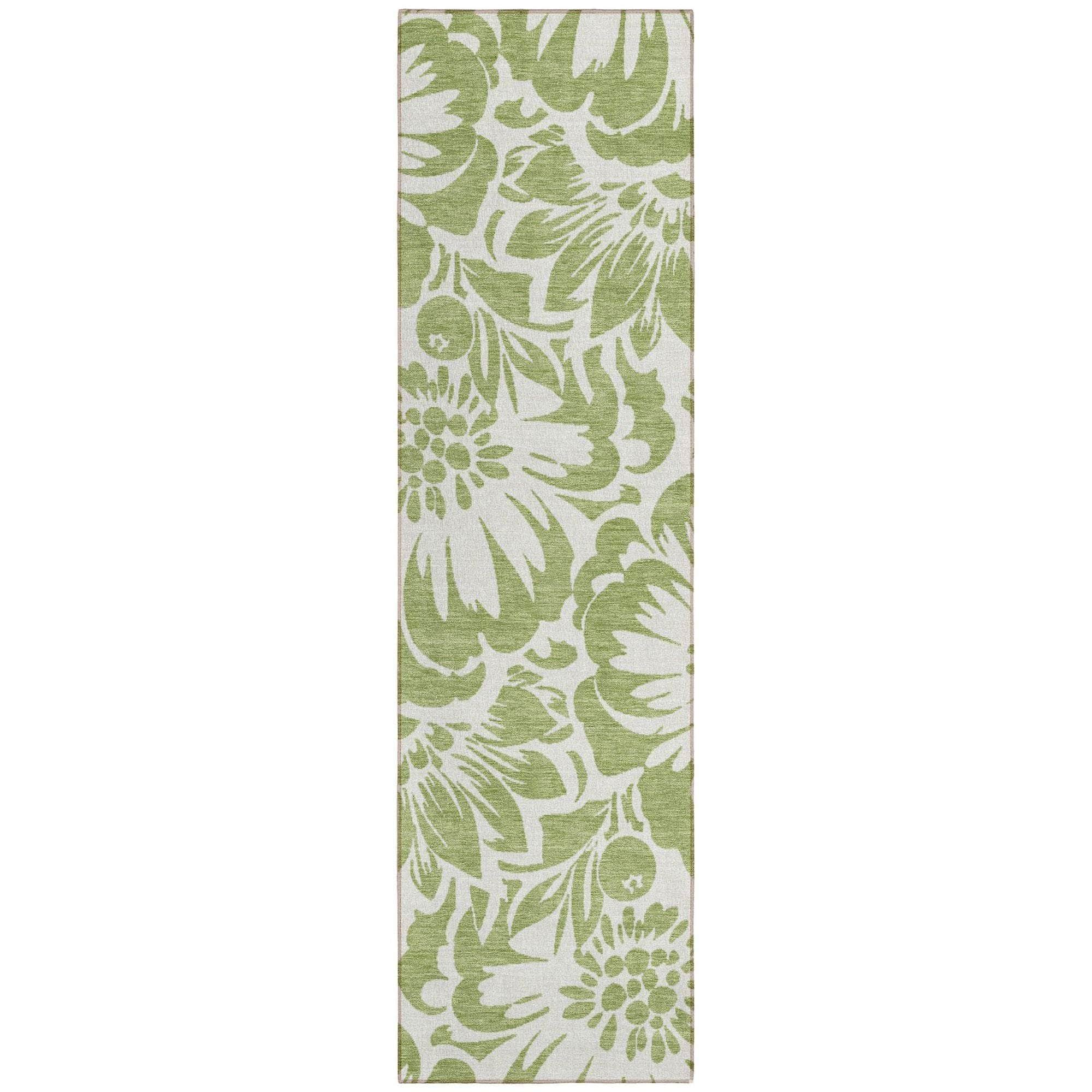 Machine Made ACN551 Aloe Green Rugs