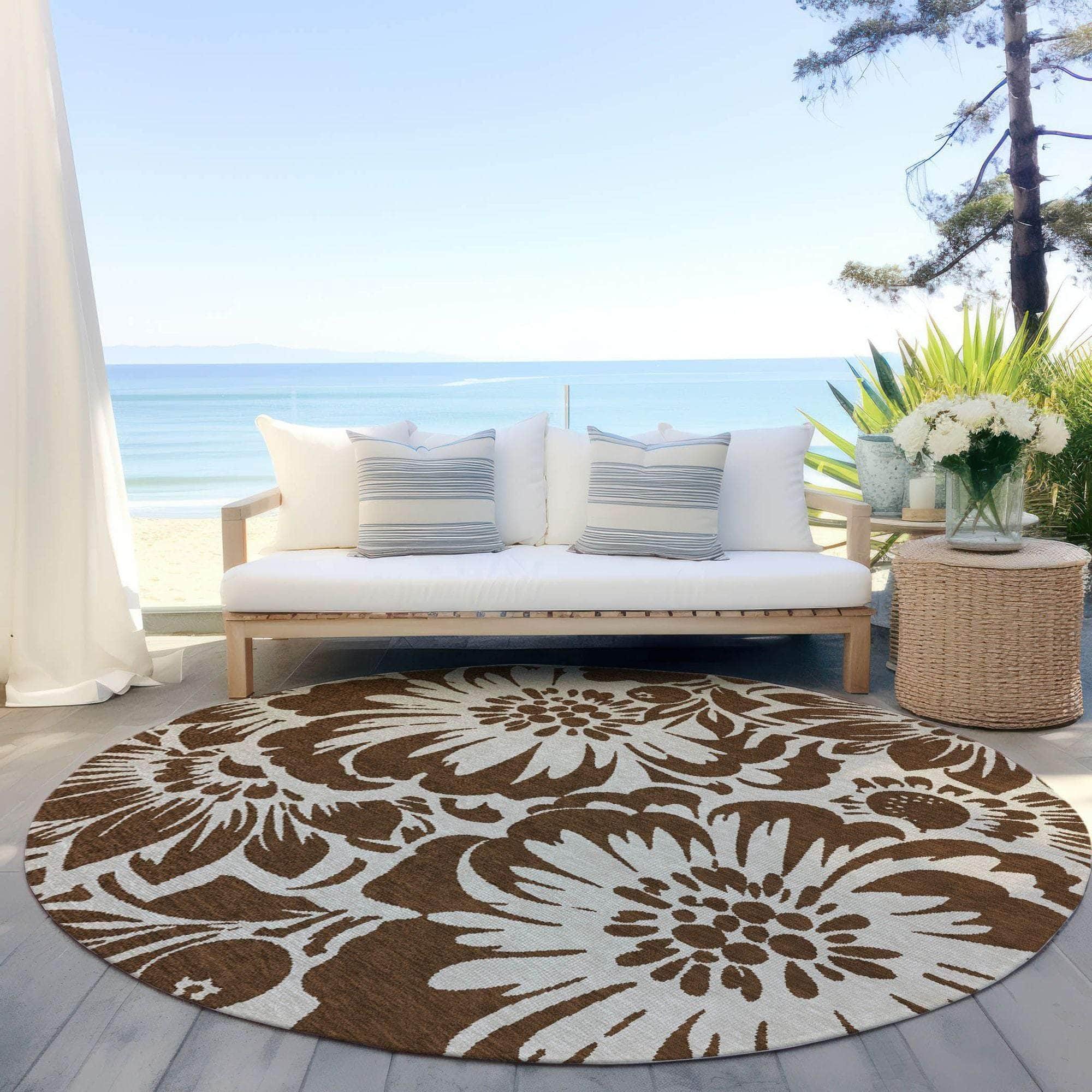 Machine Made ACN551 Brown Rugs