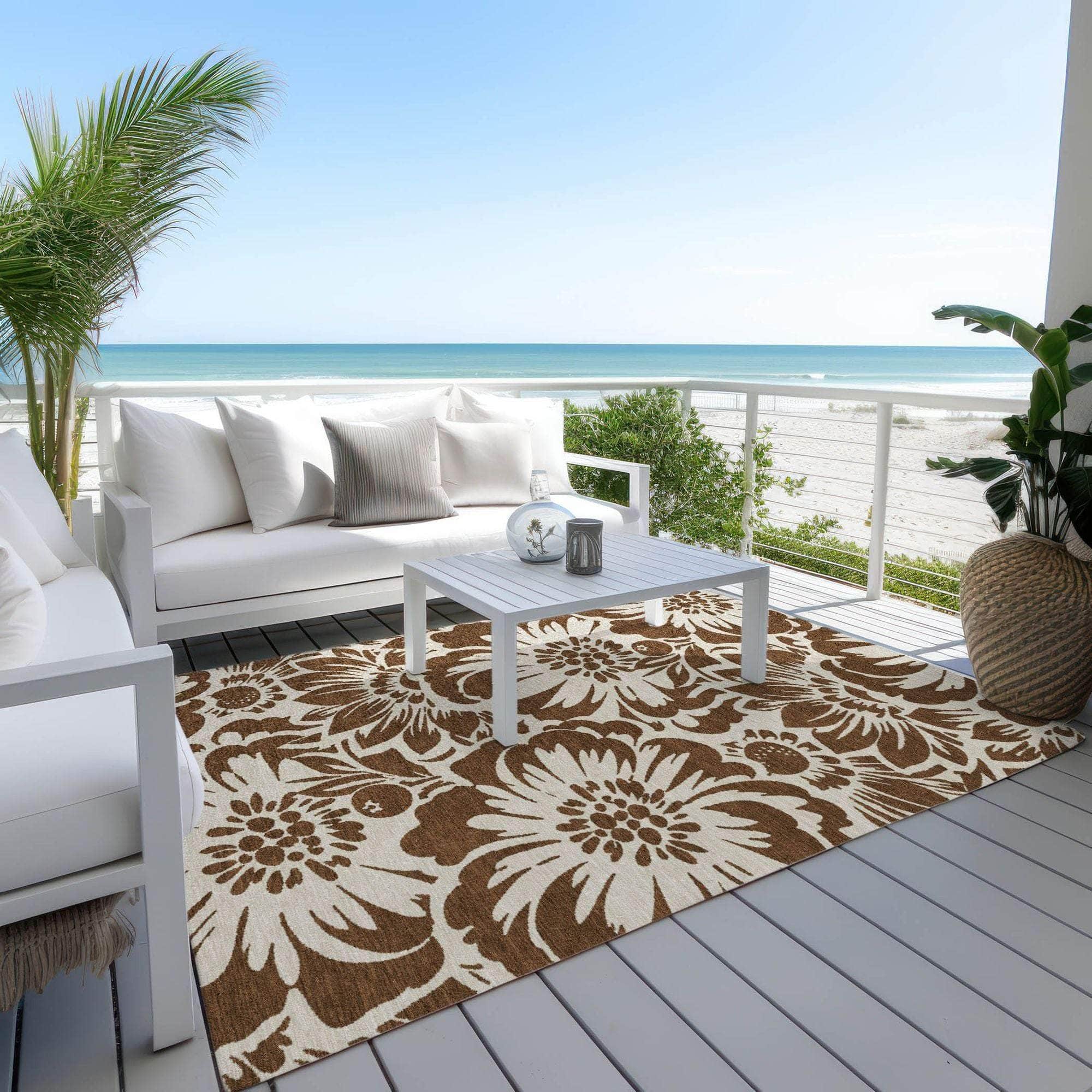 Machine Made ACN551 Brown Rugs