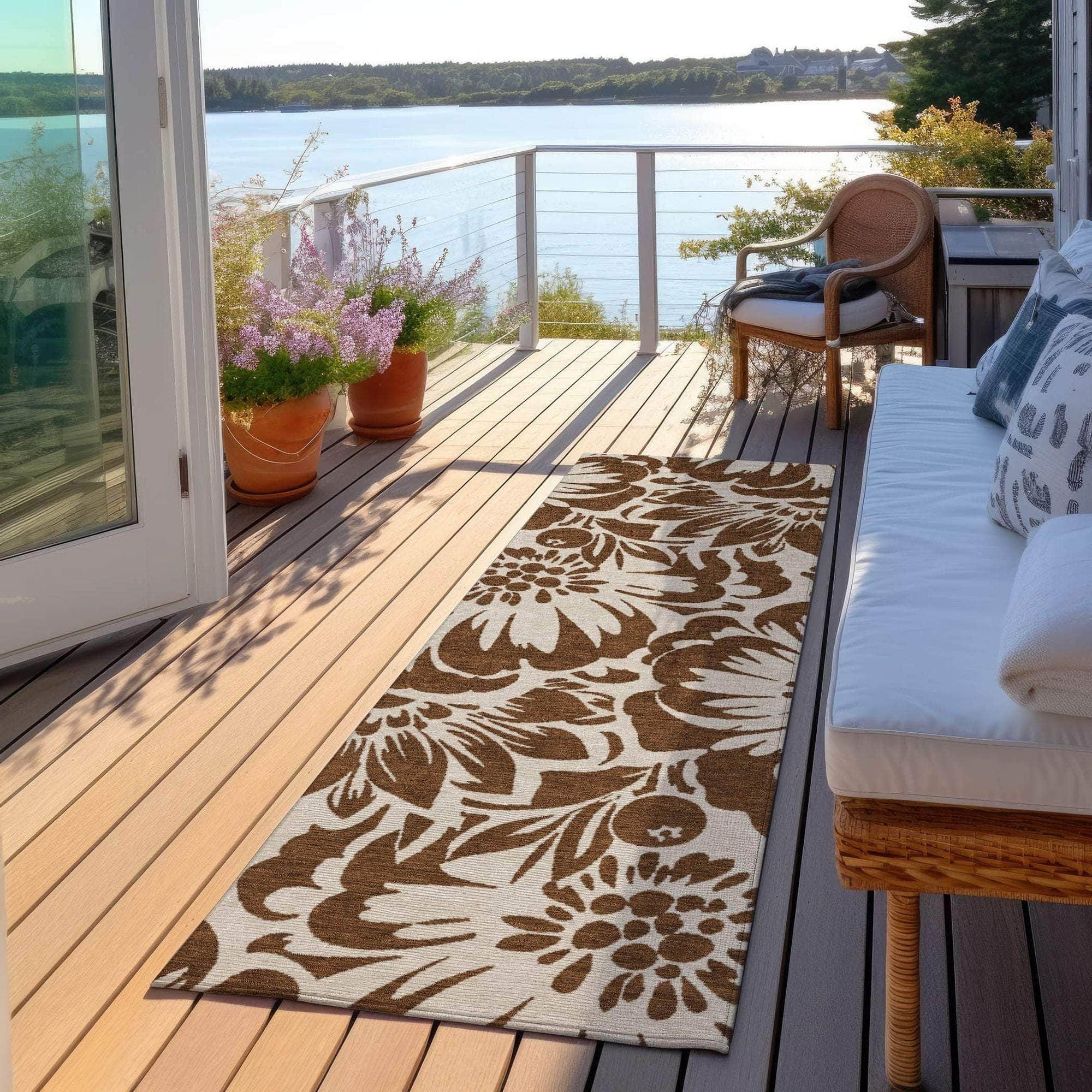 Machine Made ACN551 Brown Rugs