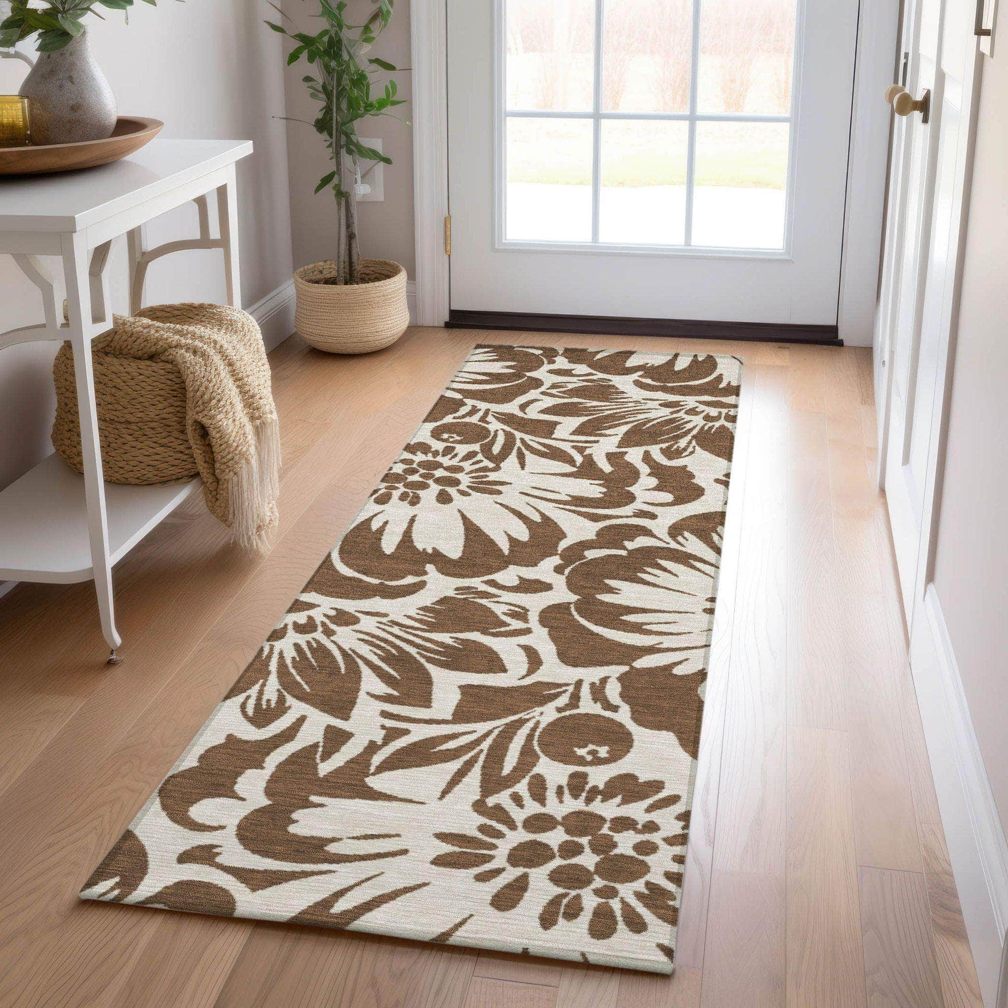 Machine Made ACN551 Brown Rugs