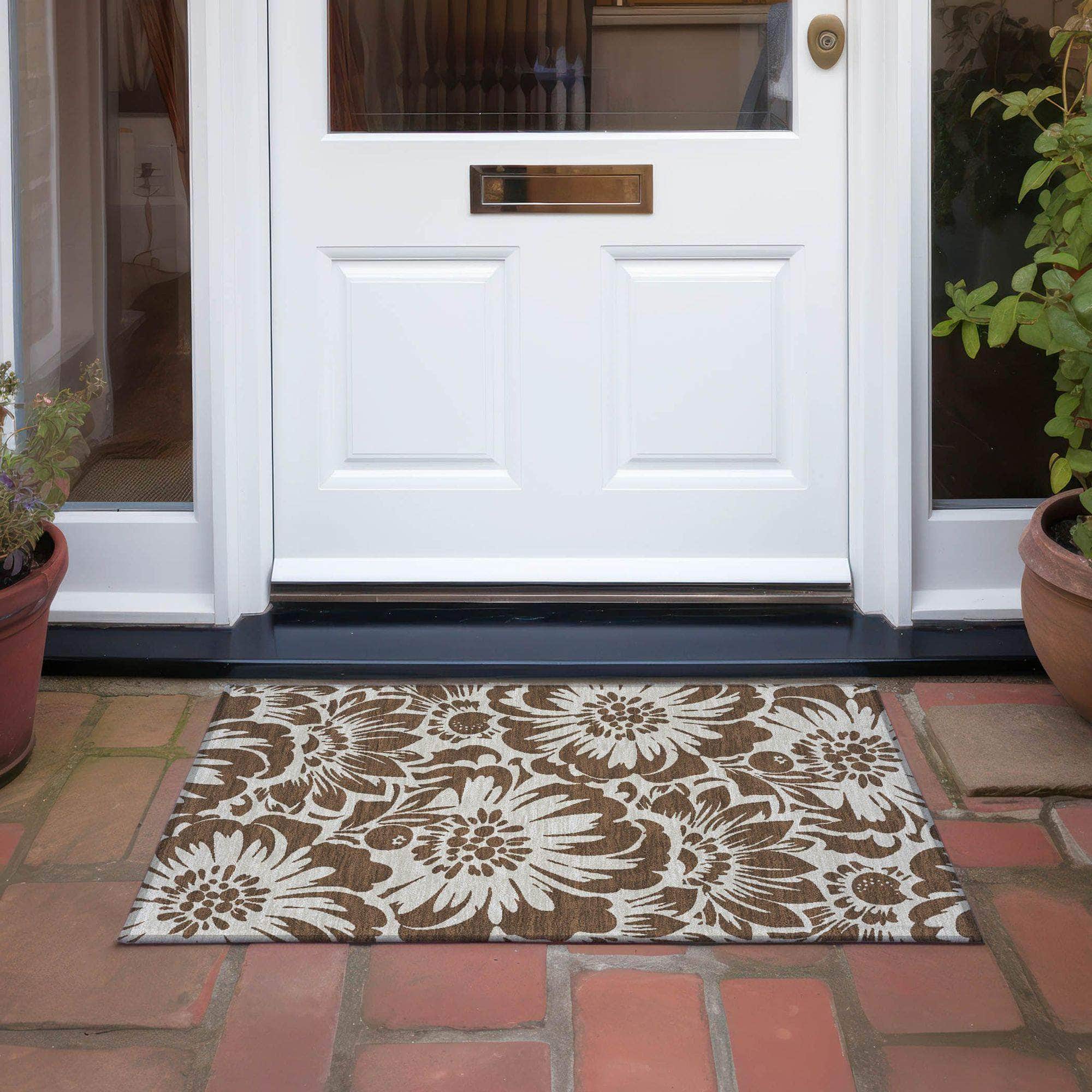Machine Made ACN551 Brown Rugs