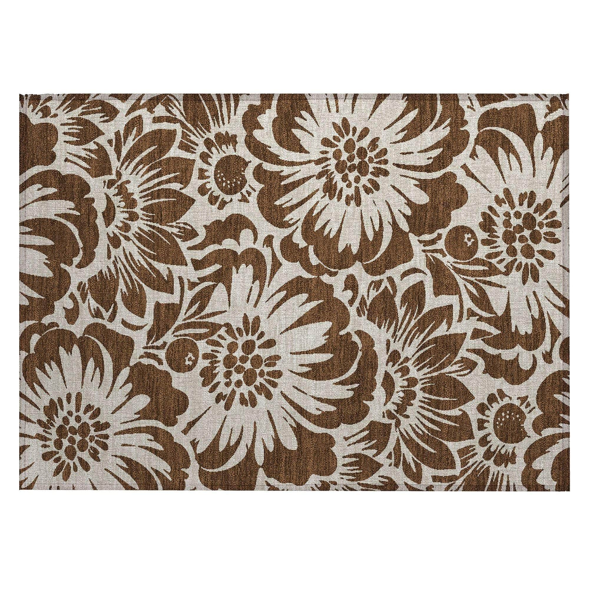 Machine Made ACN551 Brown Rugs