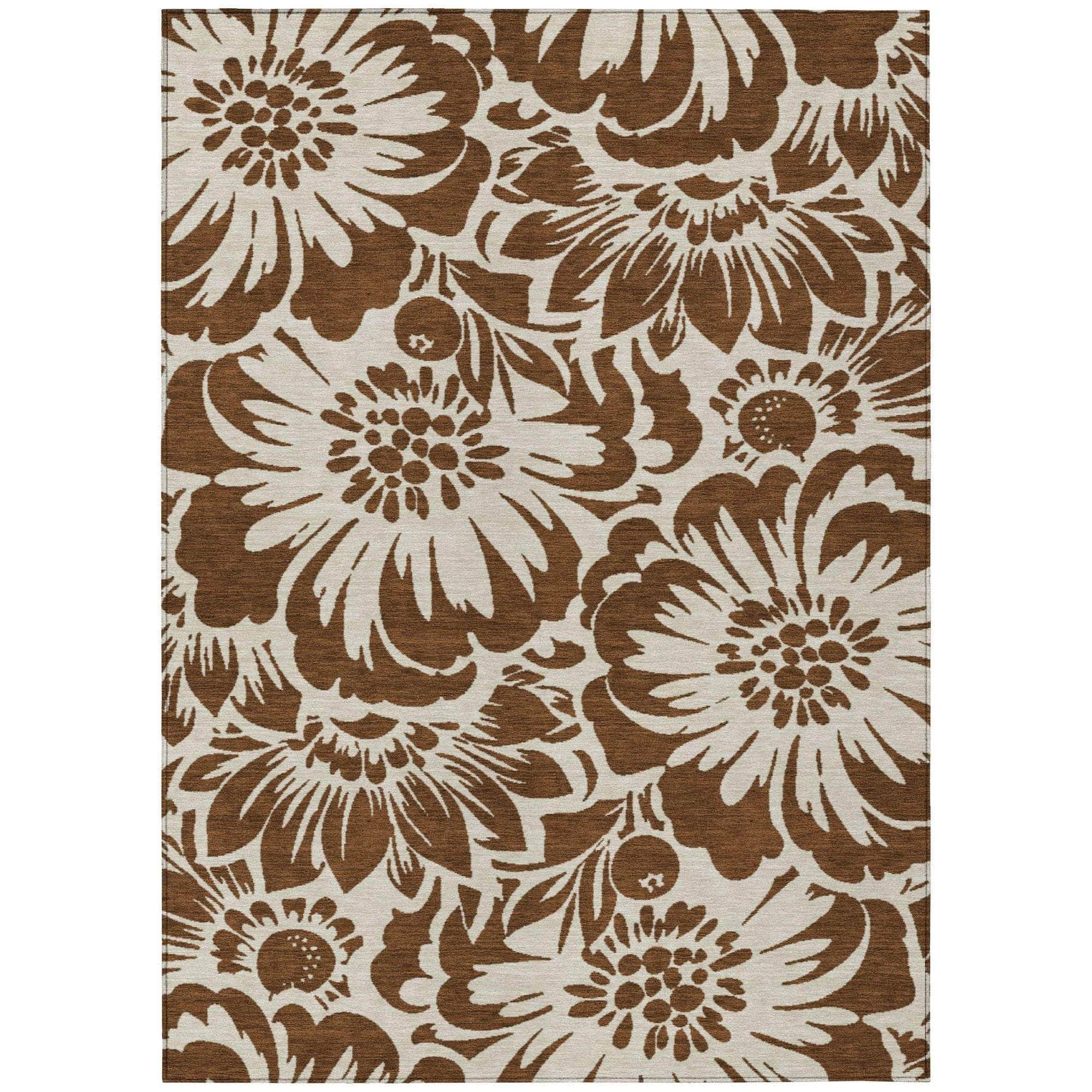 Machine Made ACN551 Brown Rugs