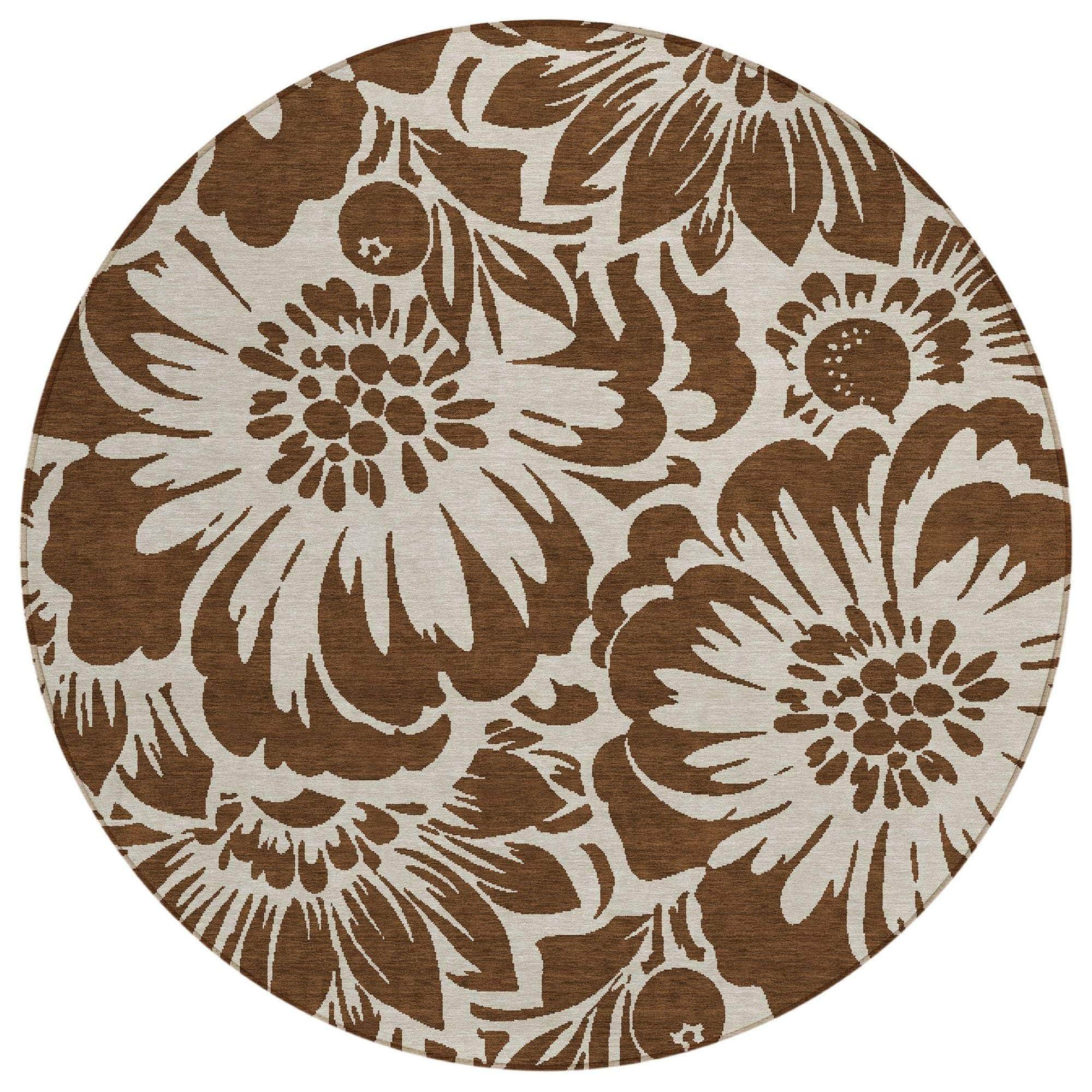 Machine Made ACN551 Brown Rugs