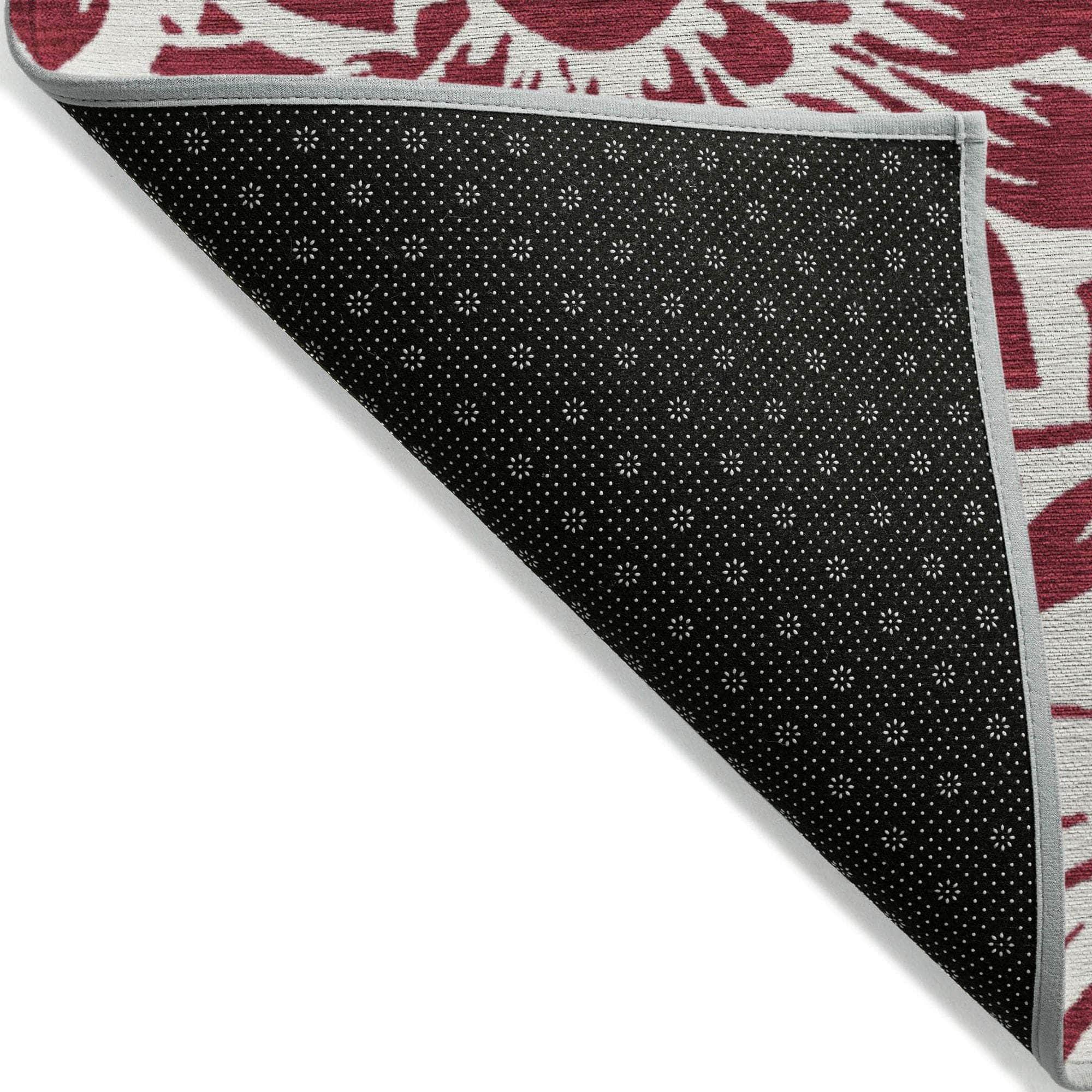 Machine Made ACN551 Burgundy Red Rugs