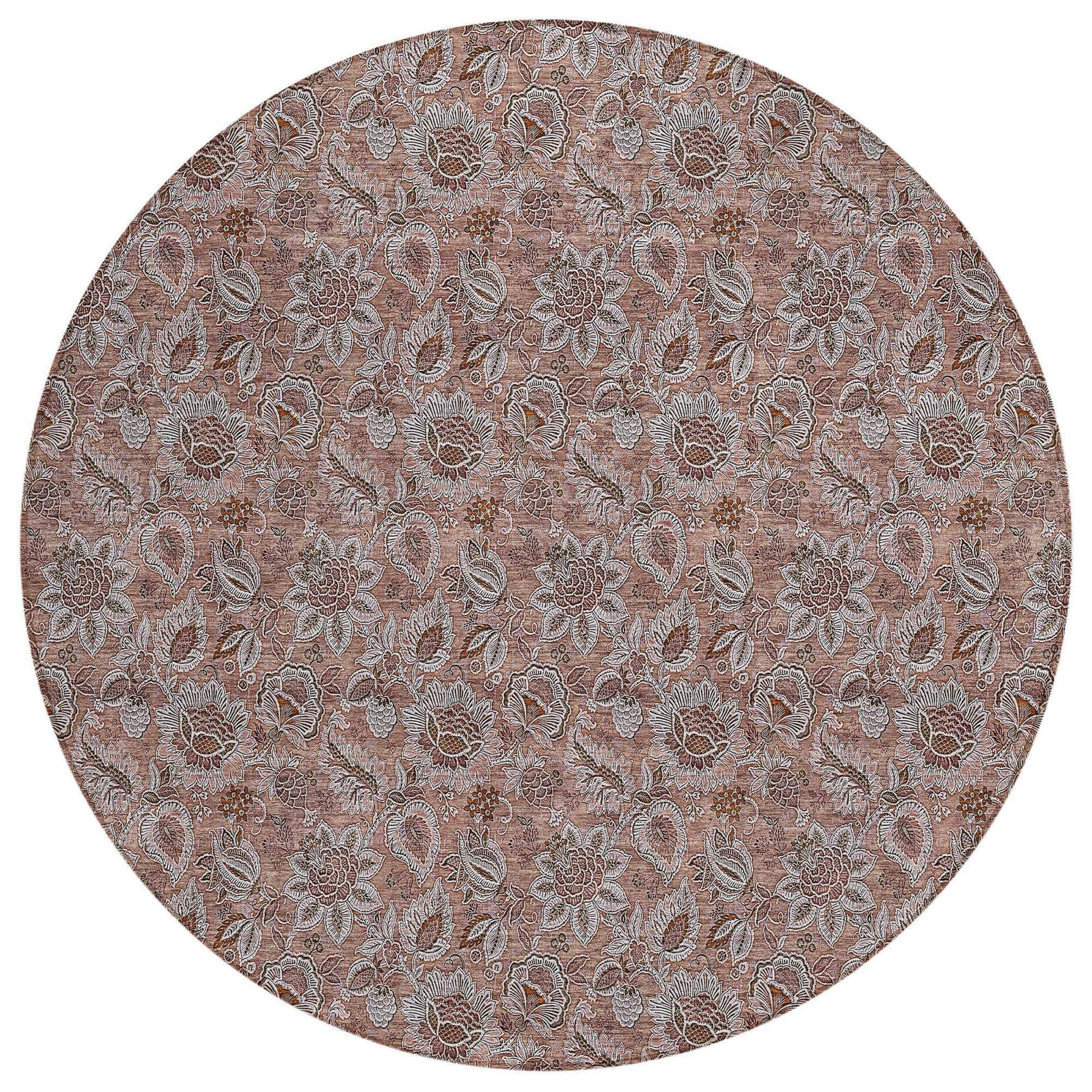 Machine Made ACN661 Copper Orange Rugs