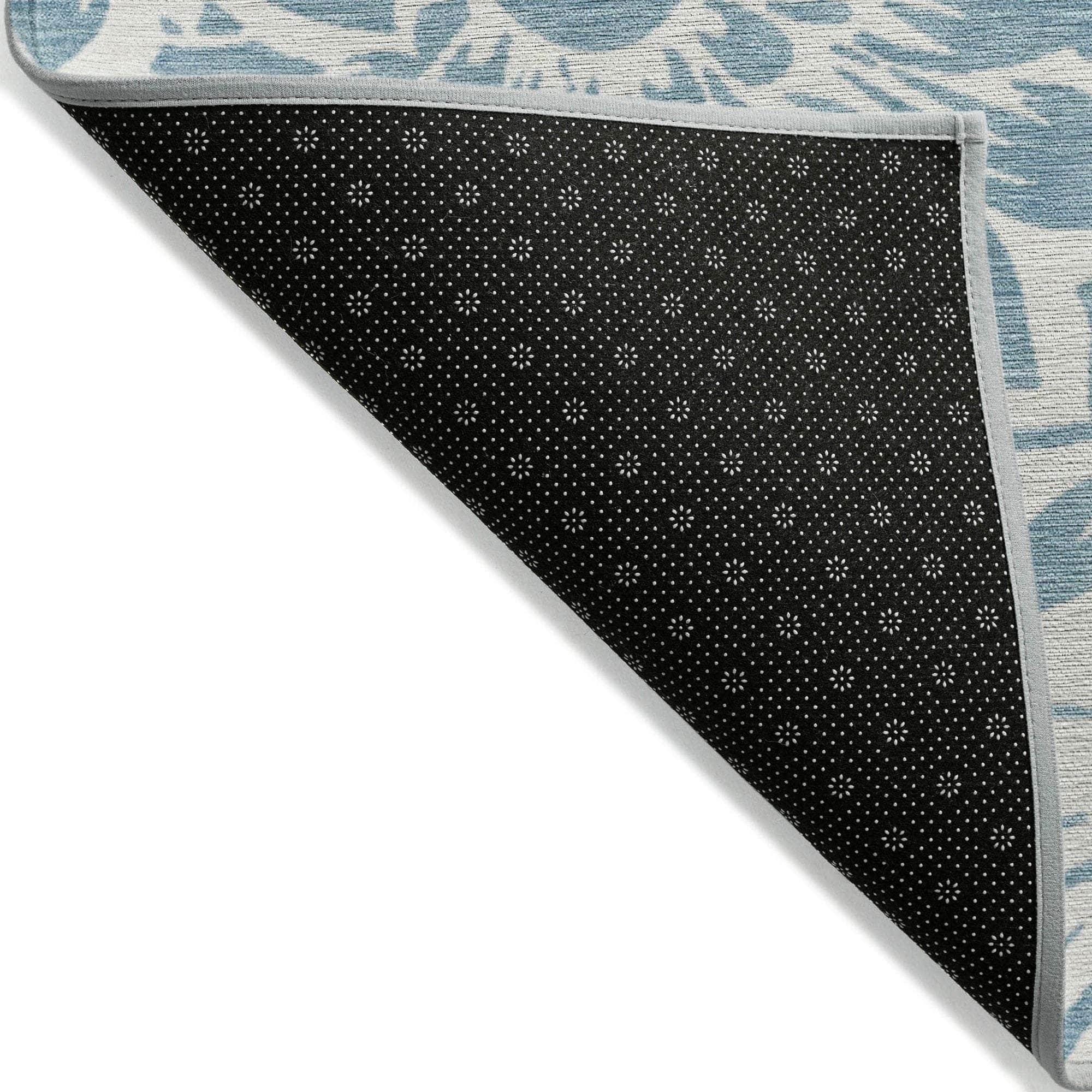 Machine Made ACN551 Denim Blue Rugs