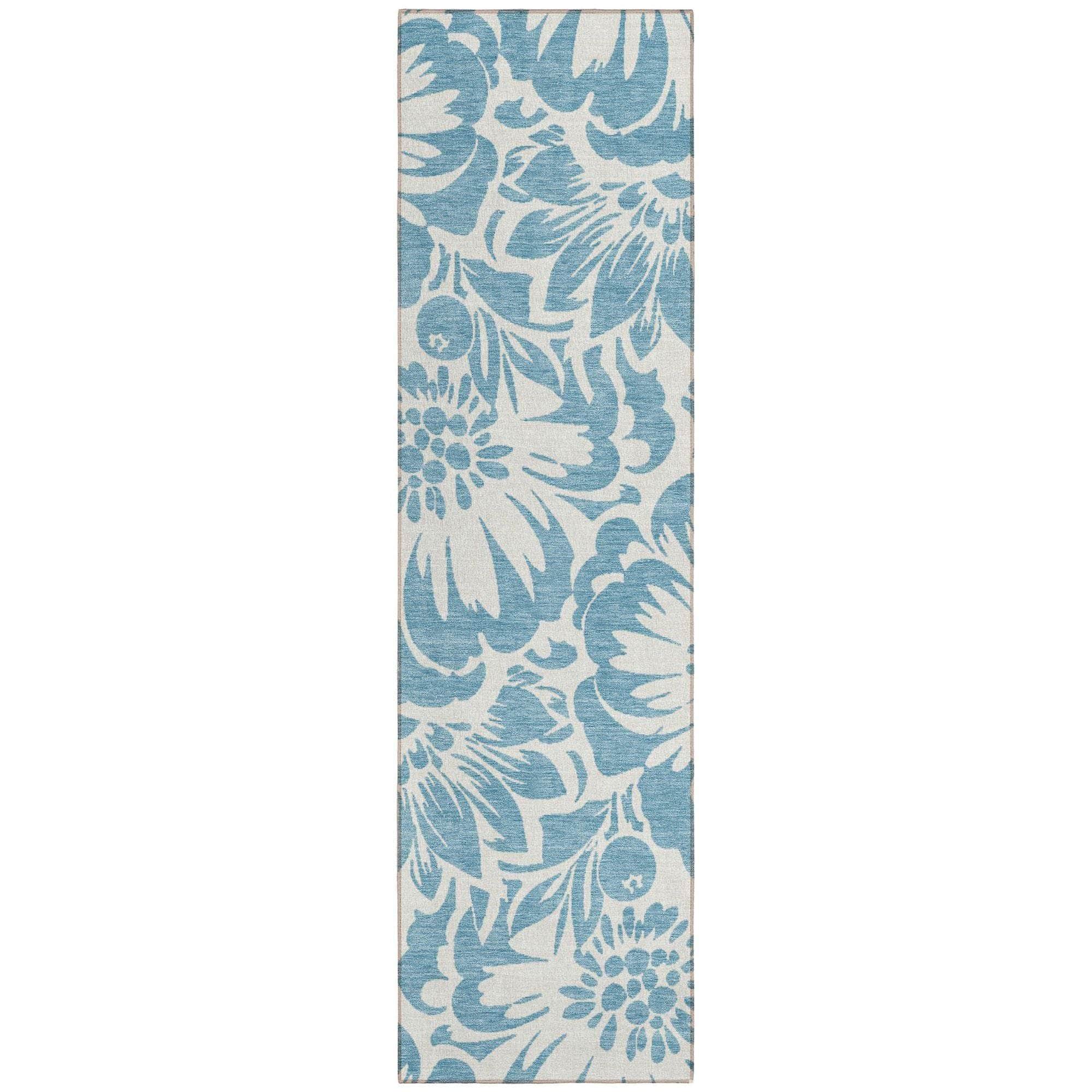 Machine Made ACN551 Denim Blue Rugs