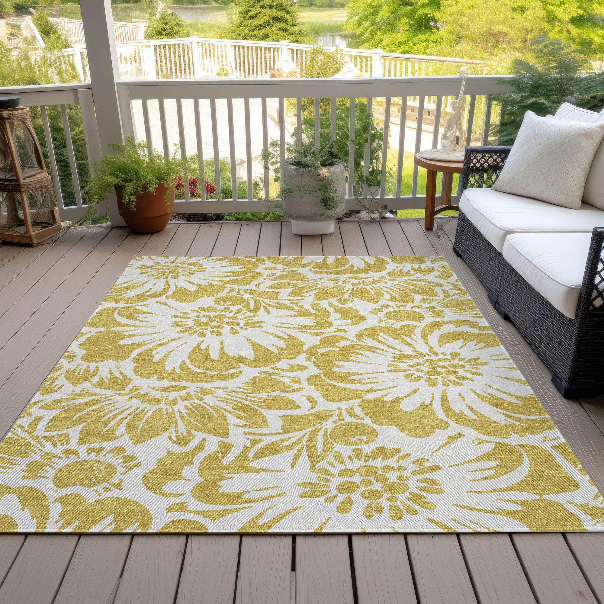 Machine Made ACN551 Gold Rugs