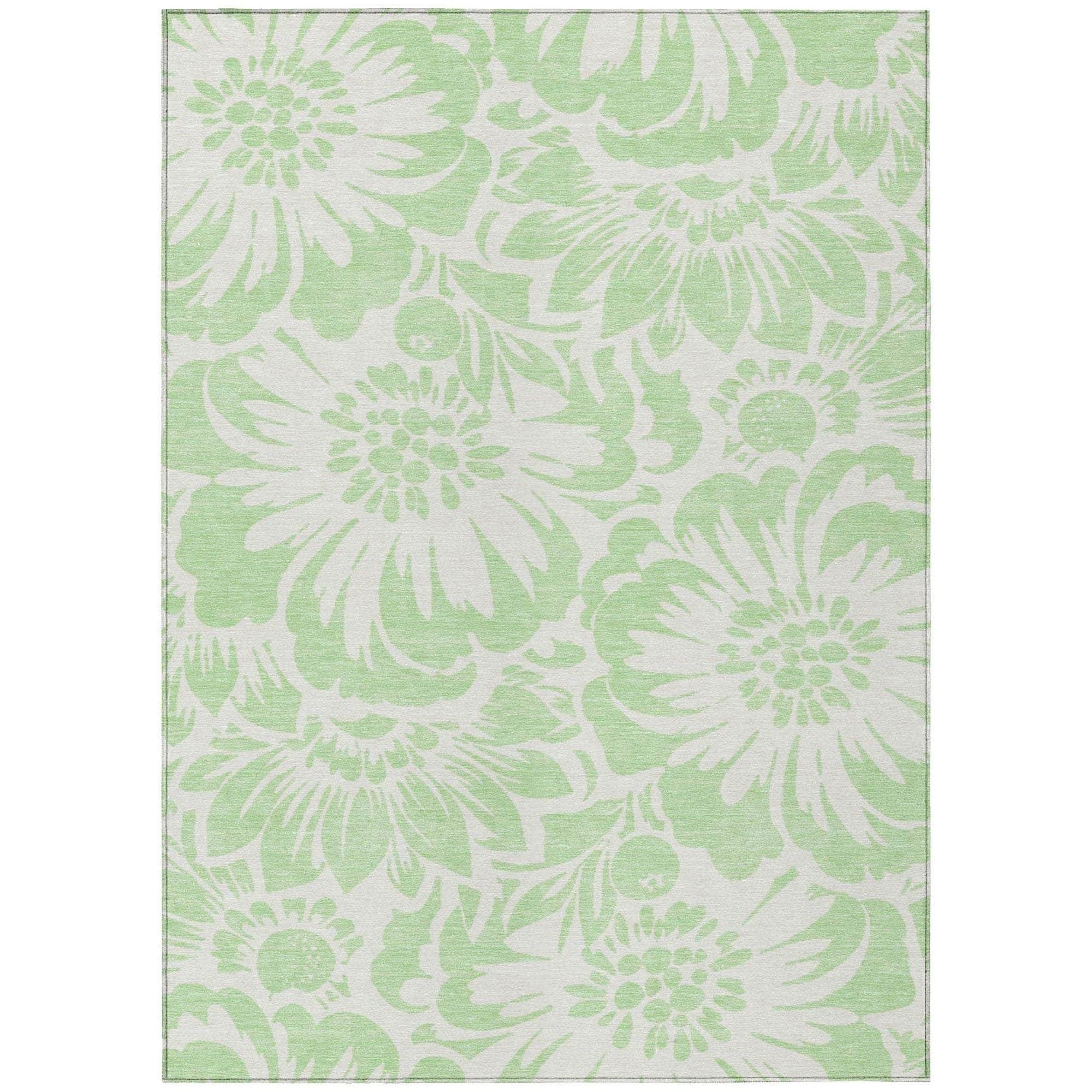 Machine Made ACN551 Mint Green Rugs