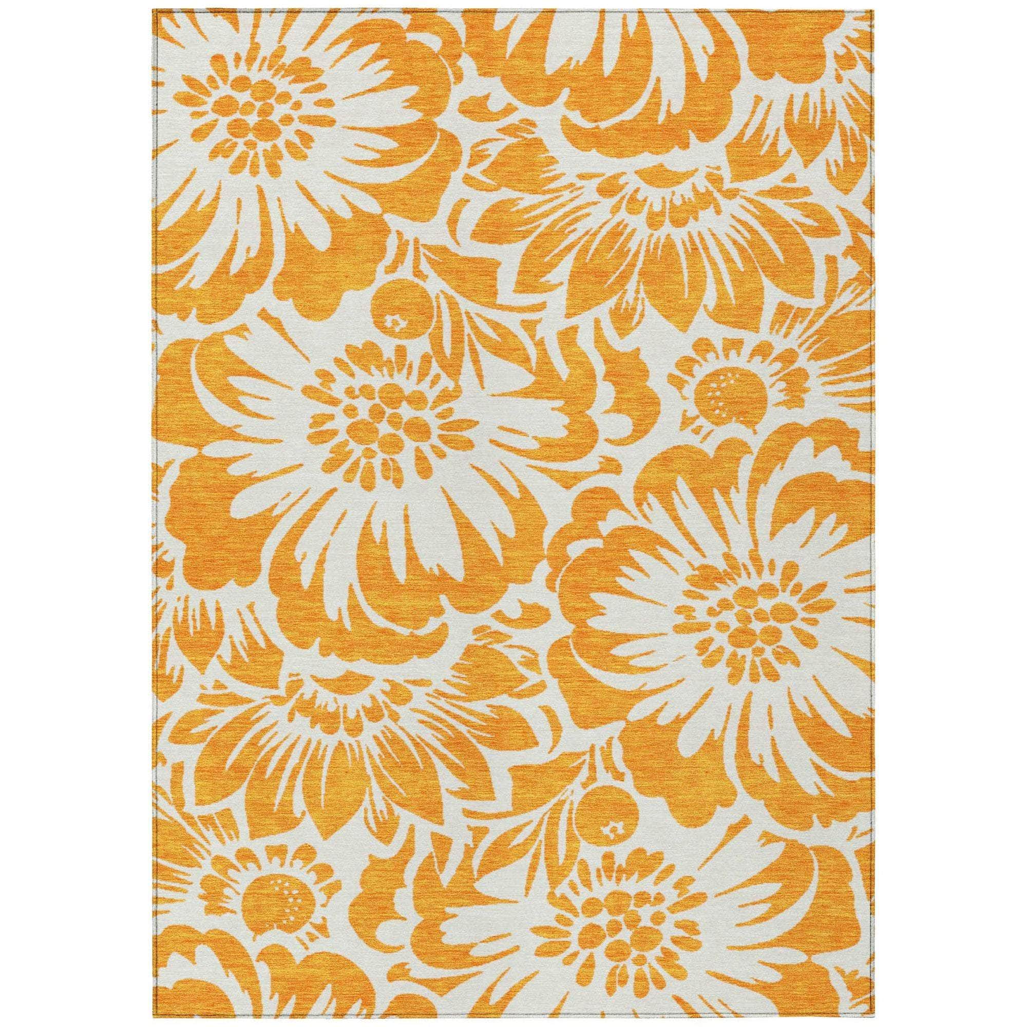 Machine Made ACN551 Orange Rugs