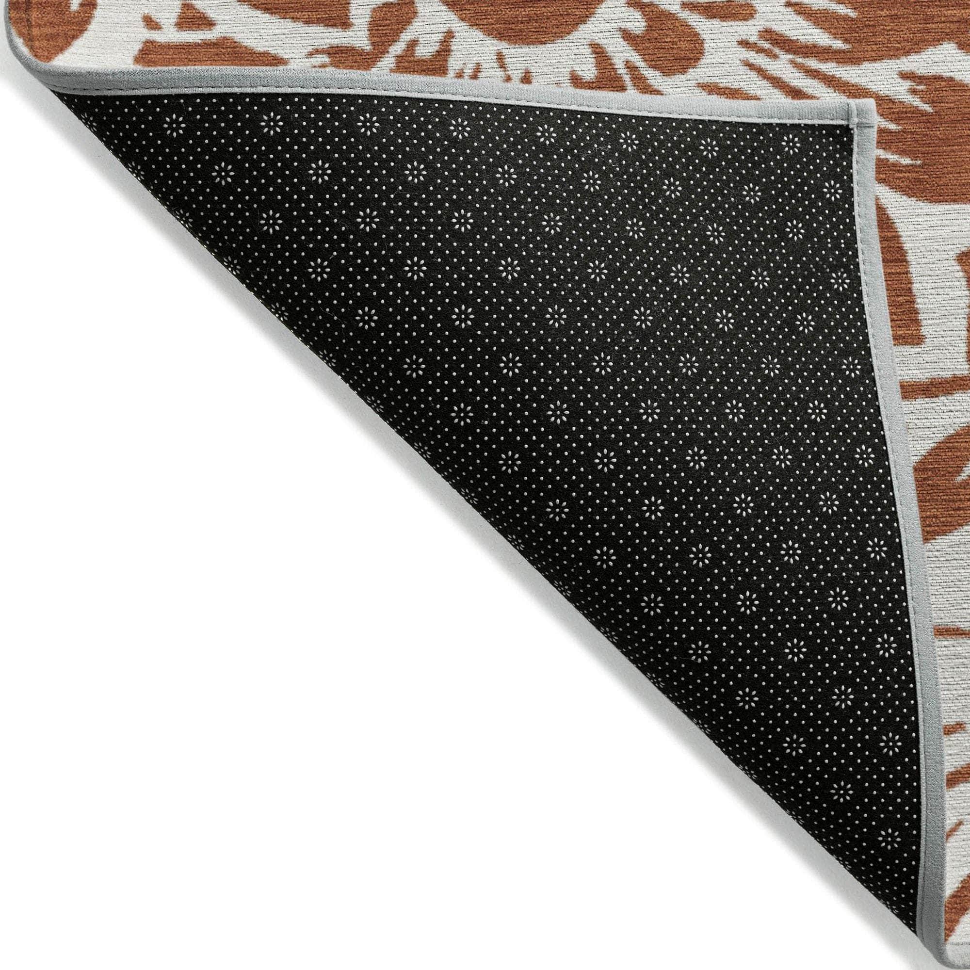 Machine Made ACN551 Paprika Orange Rugs