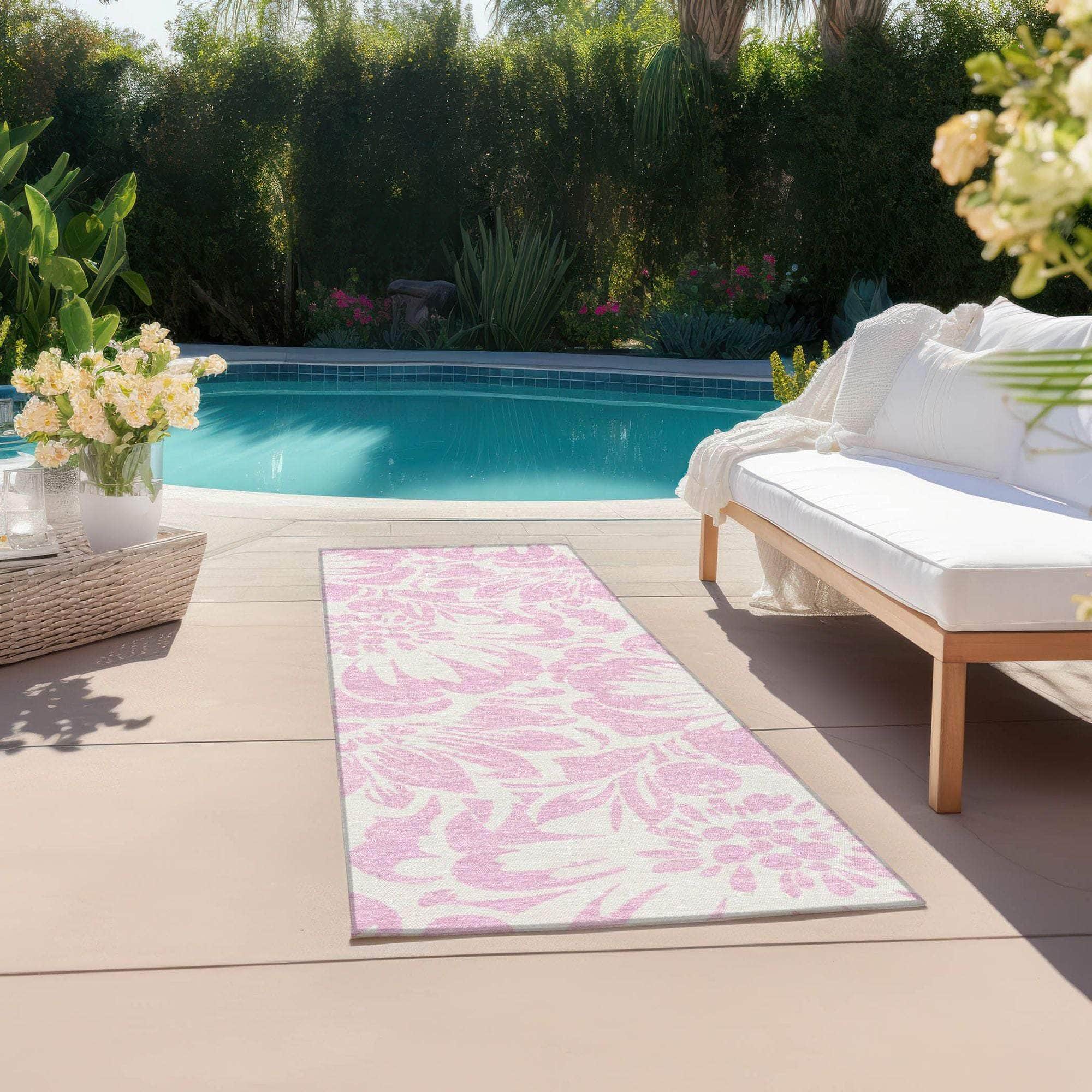 Machine Made ACN551 Pink Rugs