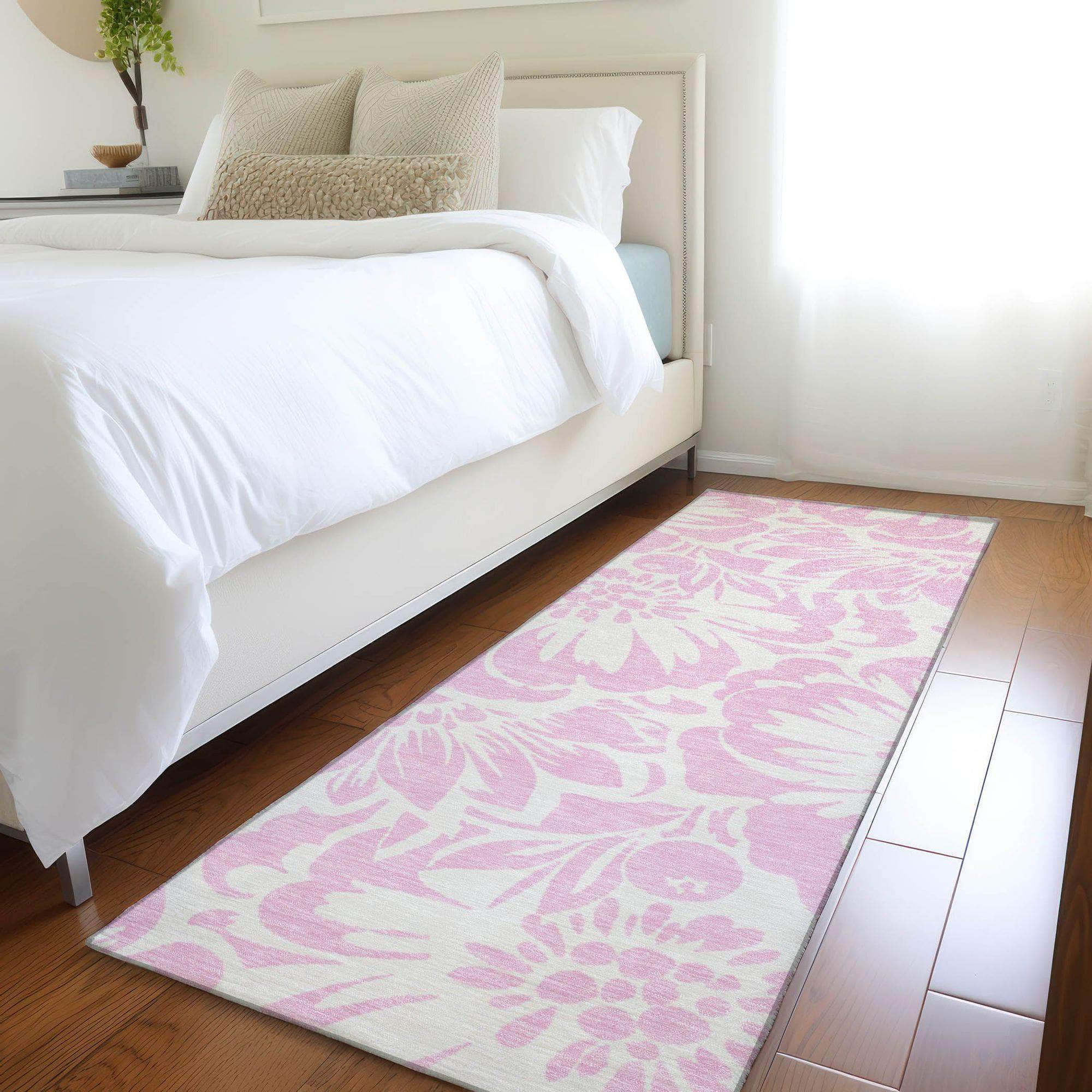 Machine Made ACN551 Pink Rugs