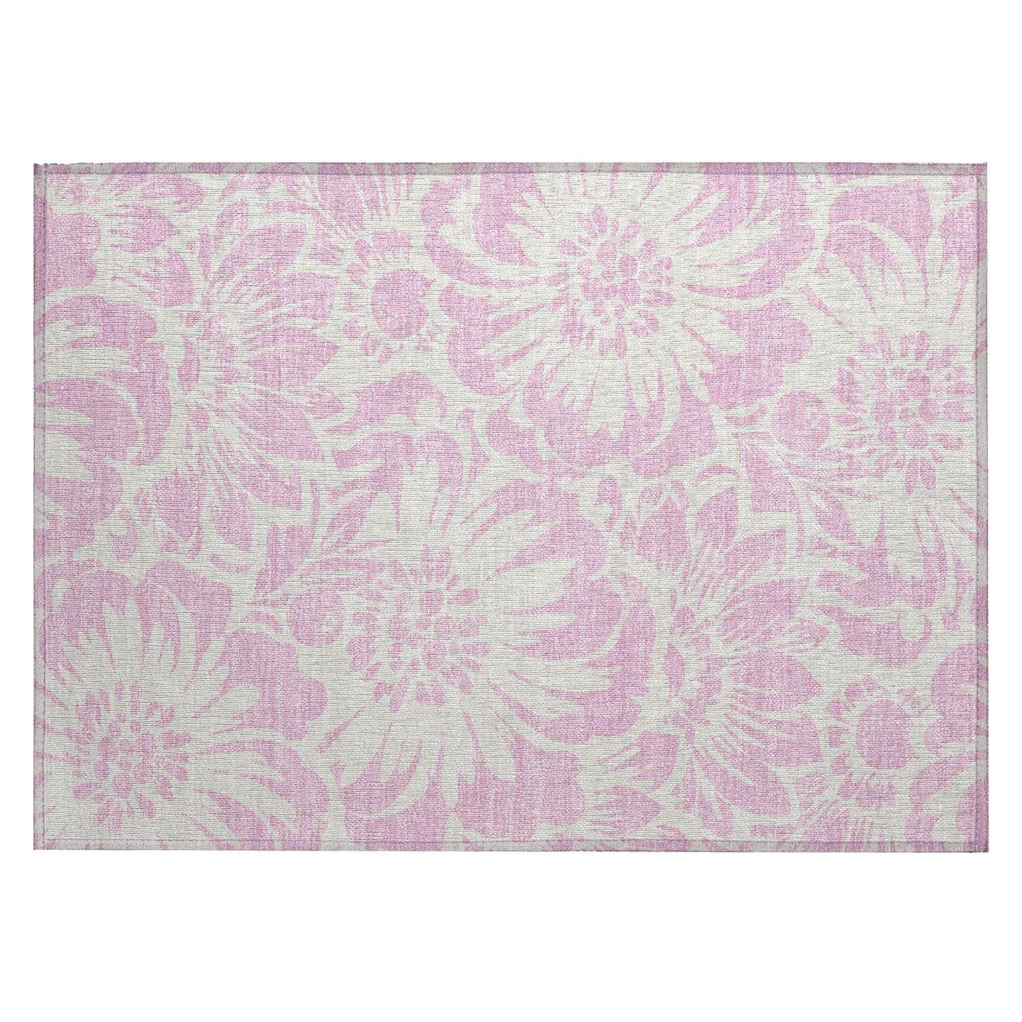 Machine Made ACN551 Pink Rugs
