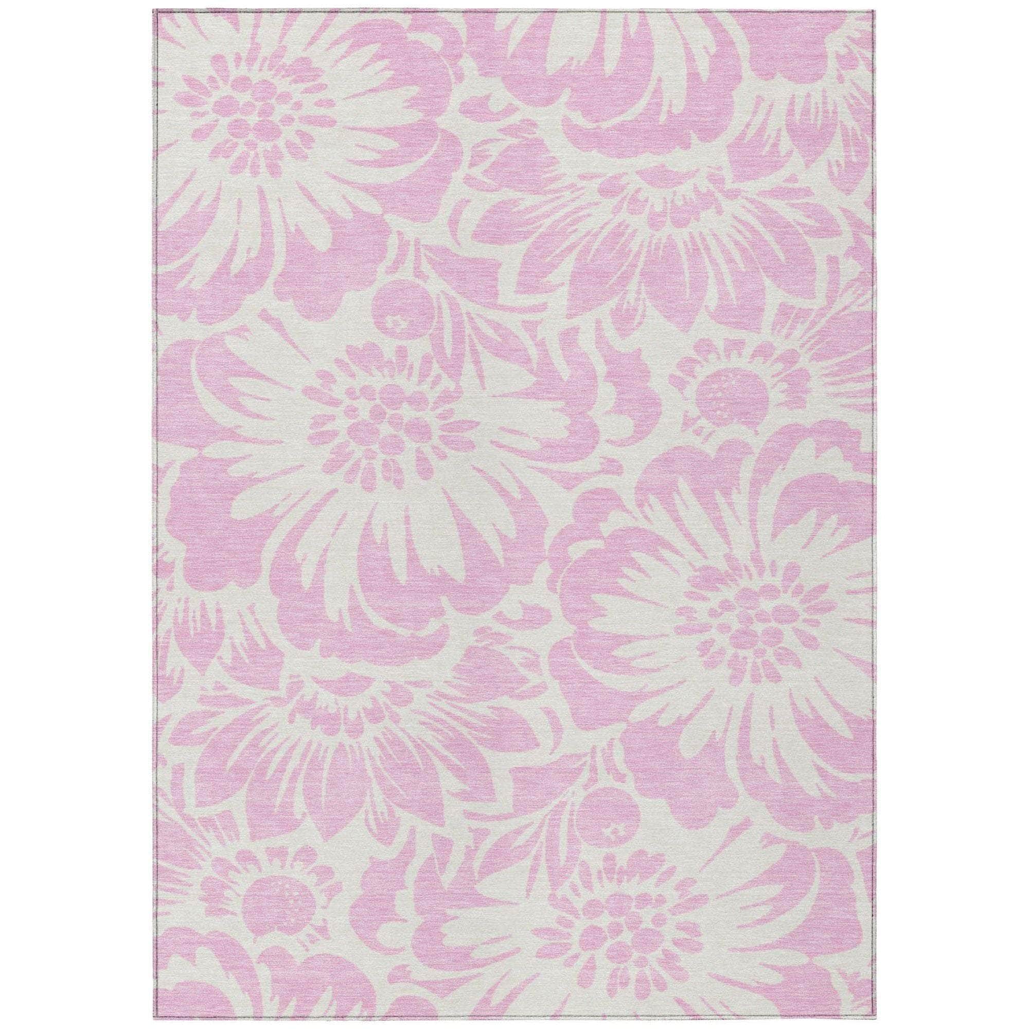 Machine Made ACN551 Pink Rugs