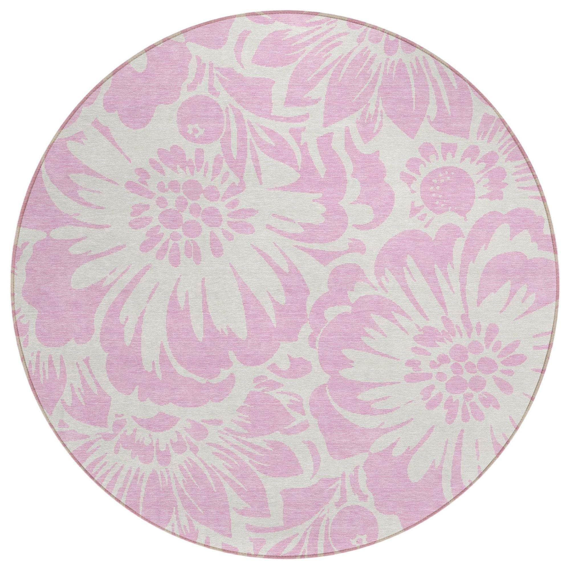 Machine Made ACN551 Pink Rugs