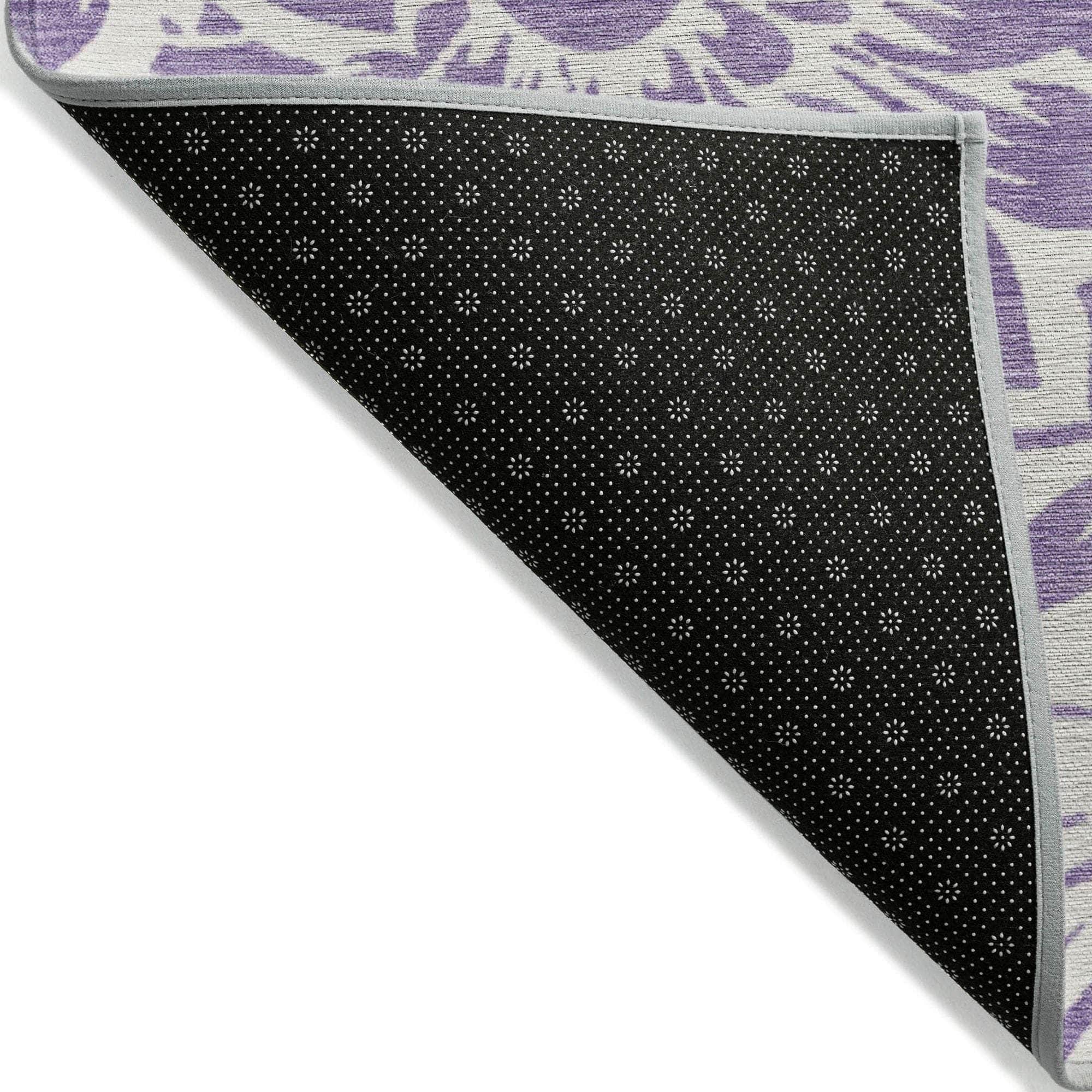 Machine Made ACN551 Purple Rugs