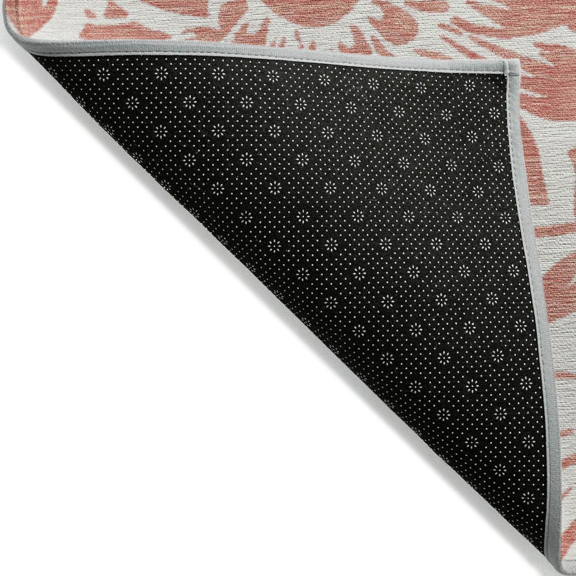 Machine Made ACN551 Salmon Orange Rugs