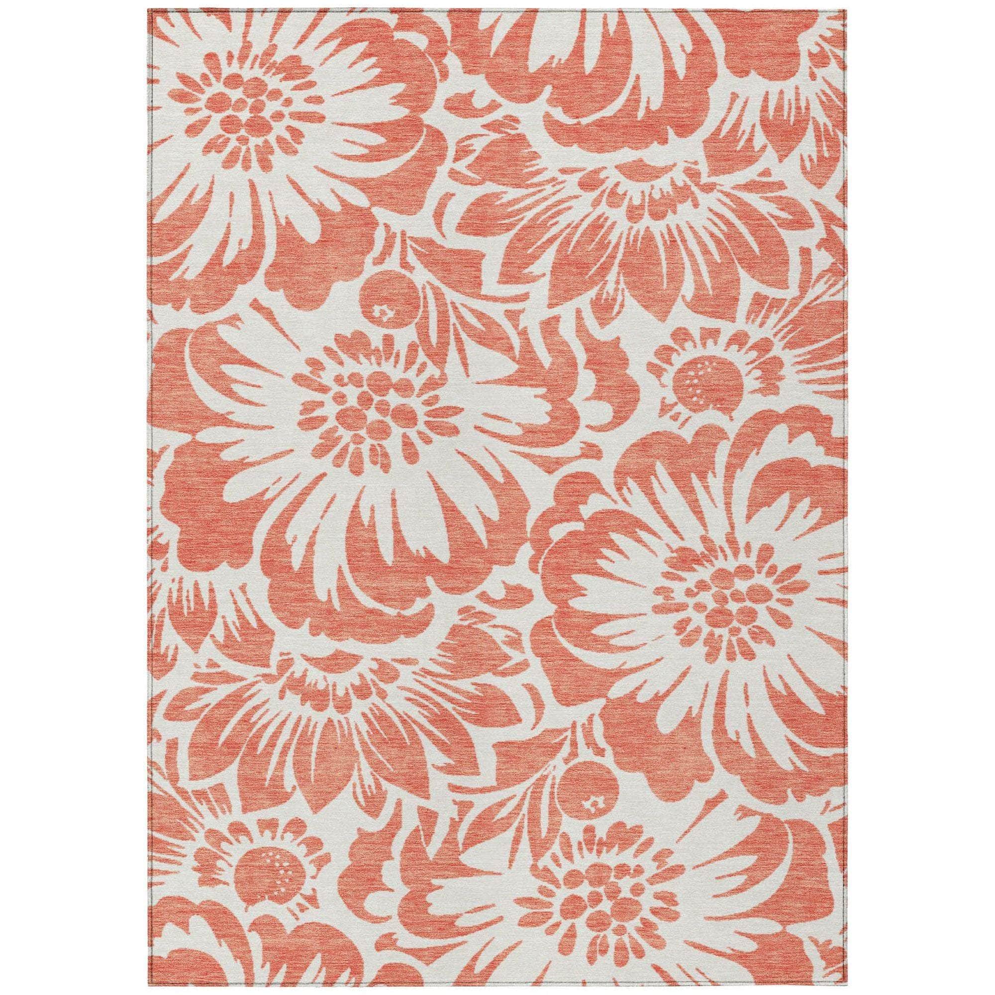 Machine Made ACN551 Salmon Orange Rugs