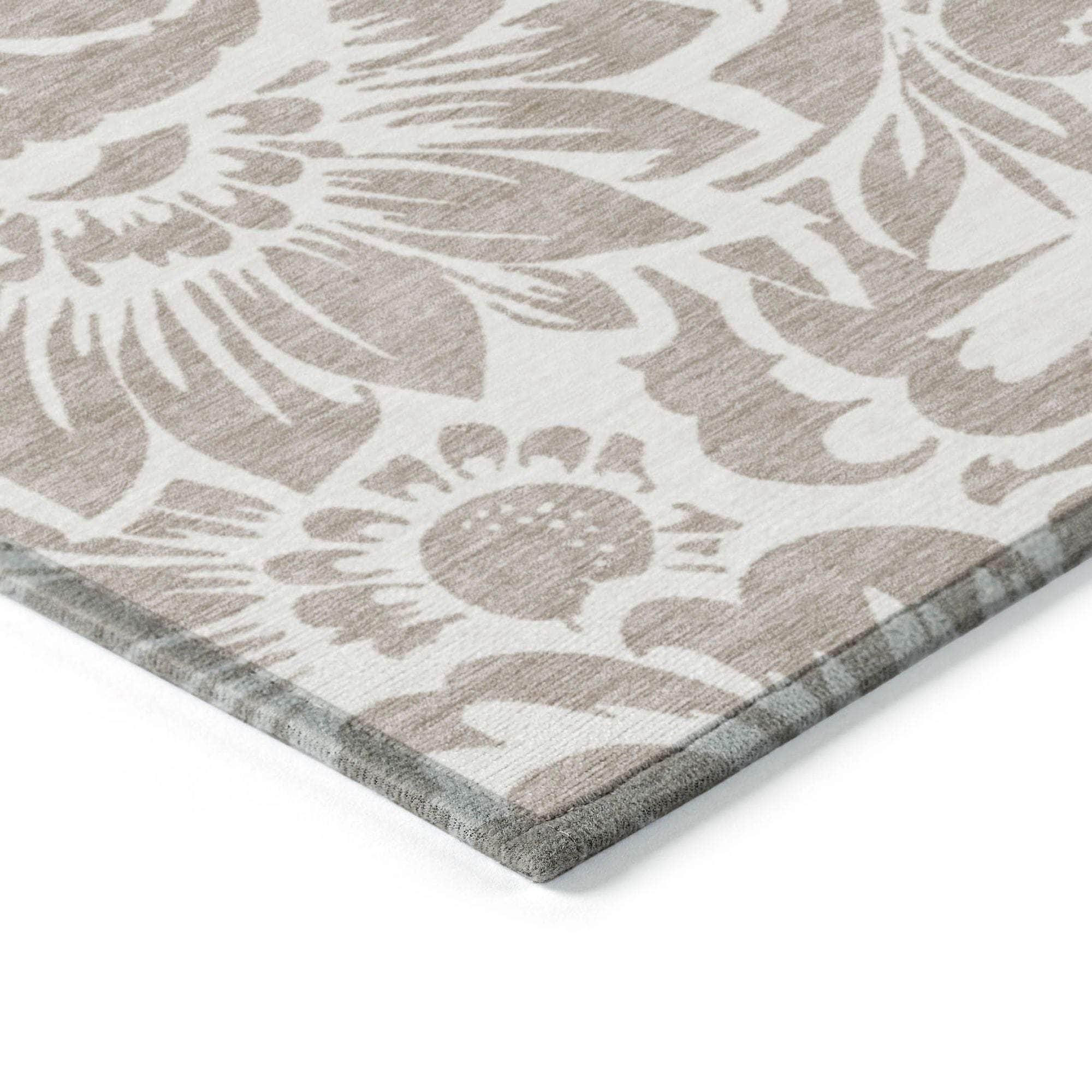 Machine Made ACN551 Taupe Brown Rugs