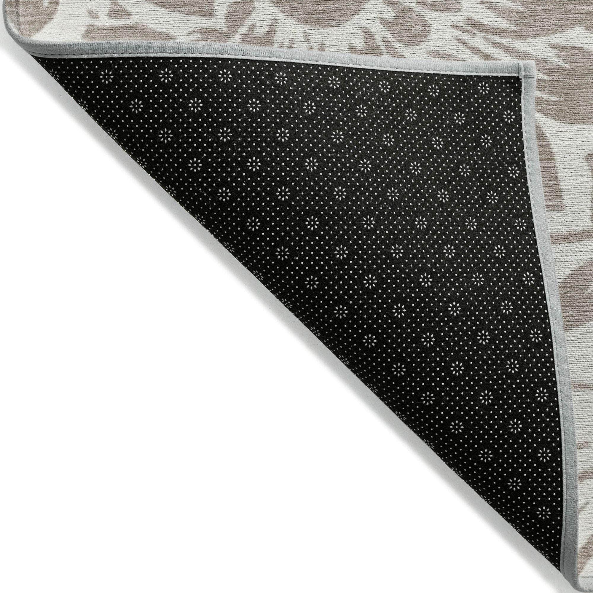 Machine Made ACN551 Taupe Brown Rugs