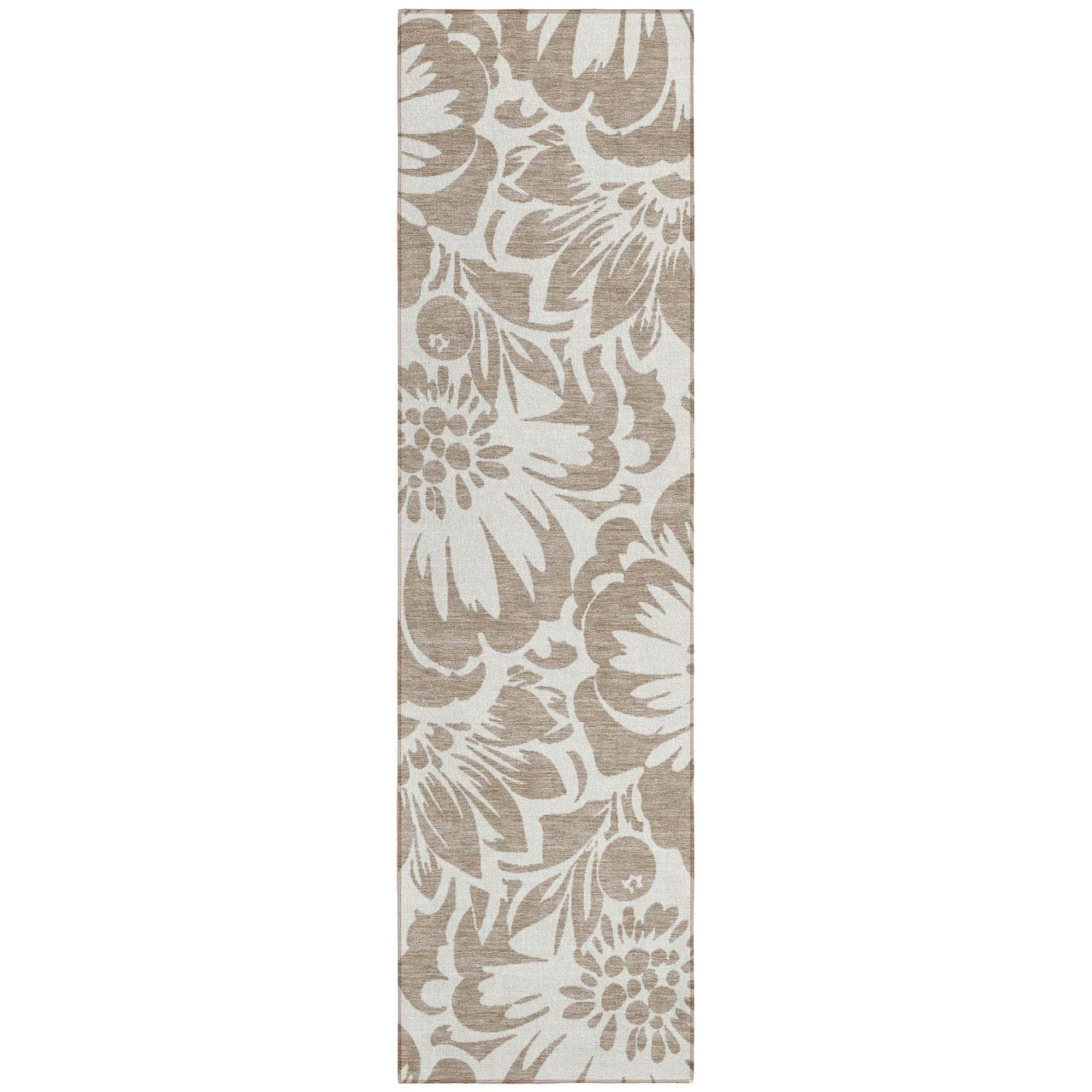 Machine Made ACN551 Taupe Brown Rugs