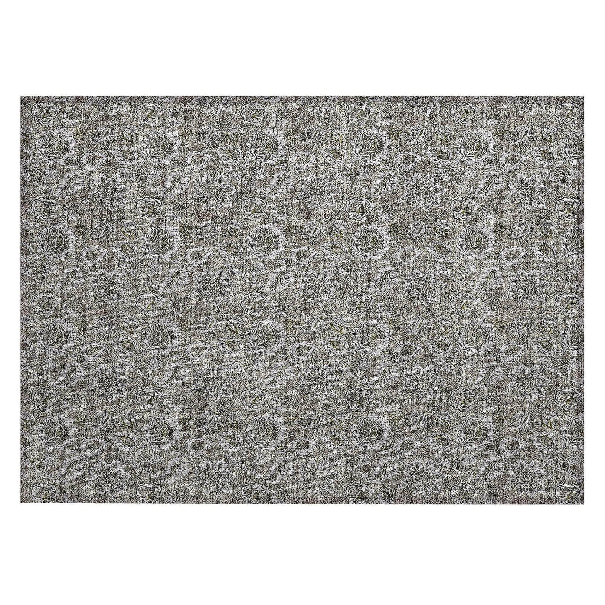 Machine Made ACN661 Taupe Brown Rugs