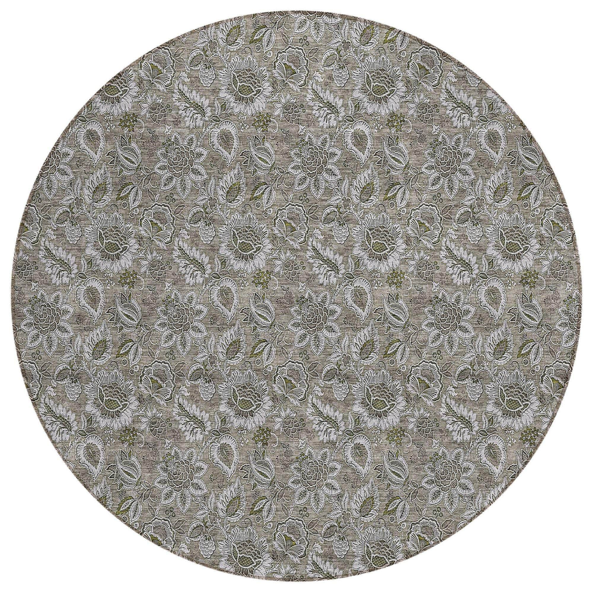 Machine Made ACN661 Taupe Brown Rugs
