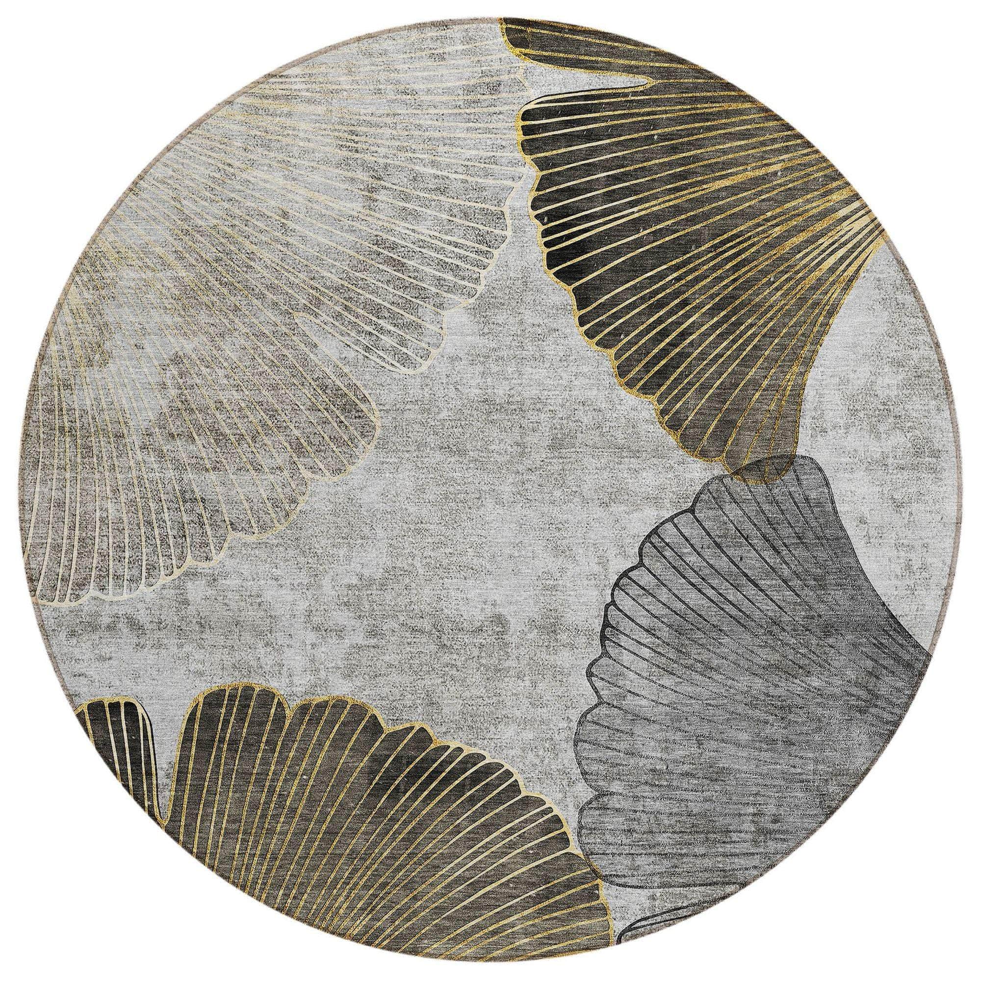 Machine Made ACN626 Gray Rugs