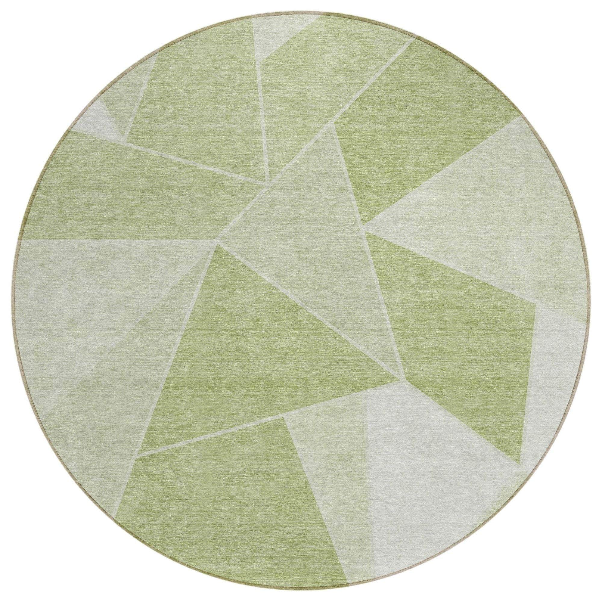 Machine Made ACN636 Aloe Green Rugs