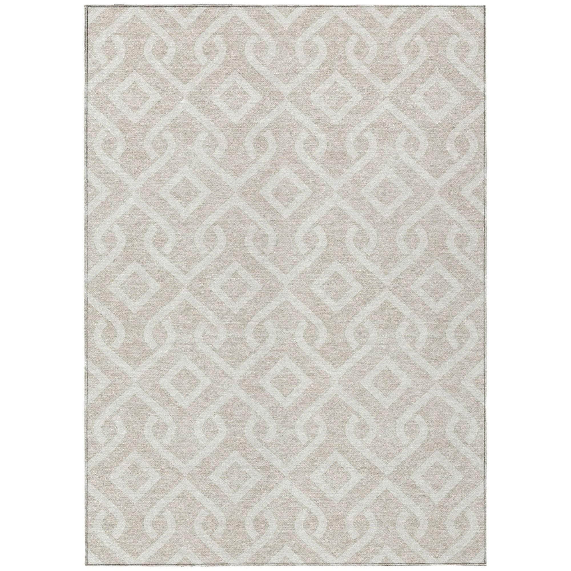Machine Made ACN621 Beige Brown Rugs