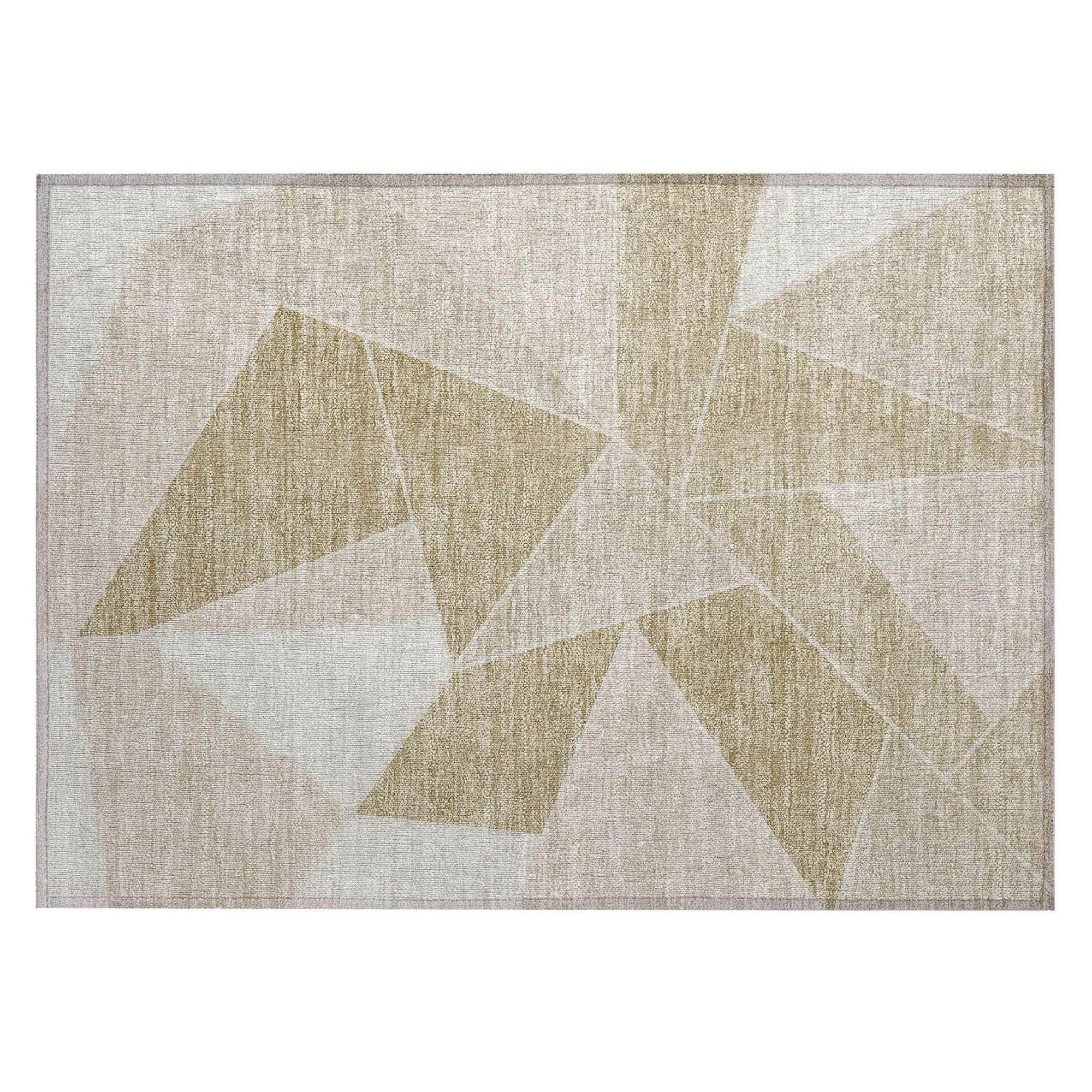 Machine Made ACN636 Beige Brown Rugs