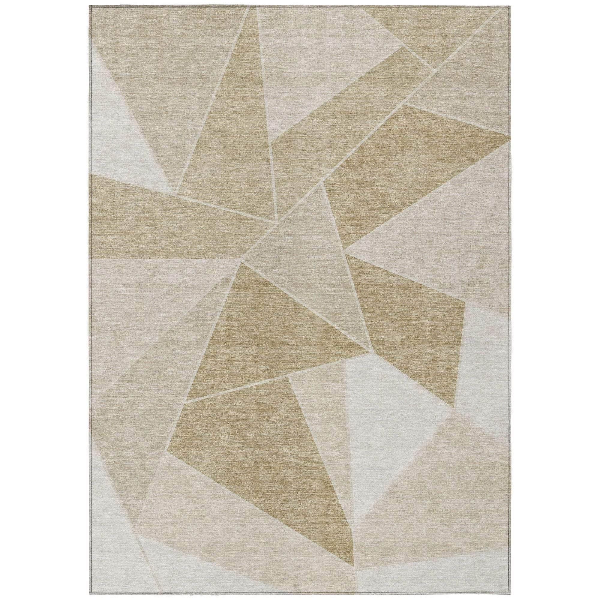 Machine Made ACN636 Beige Brown Rugs