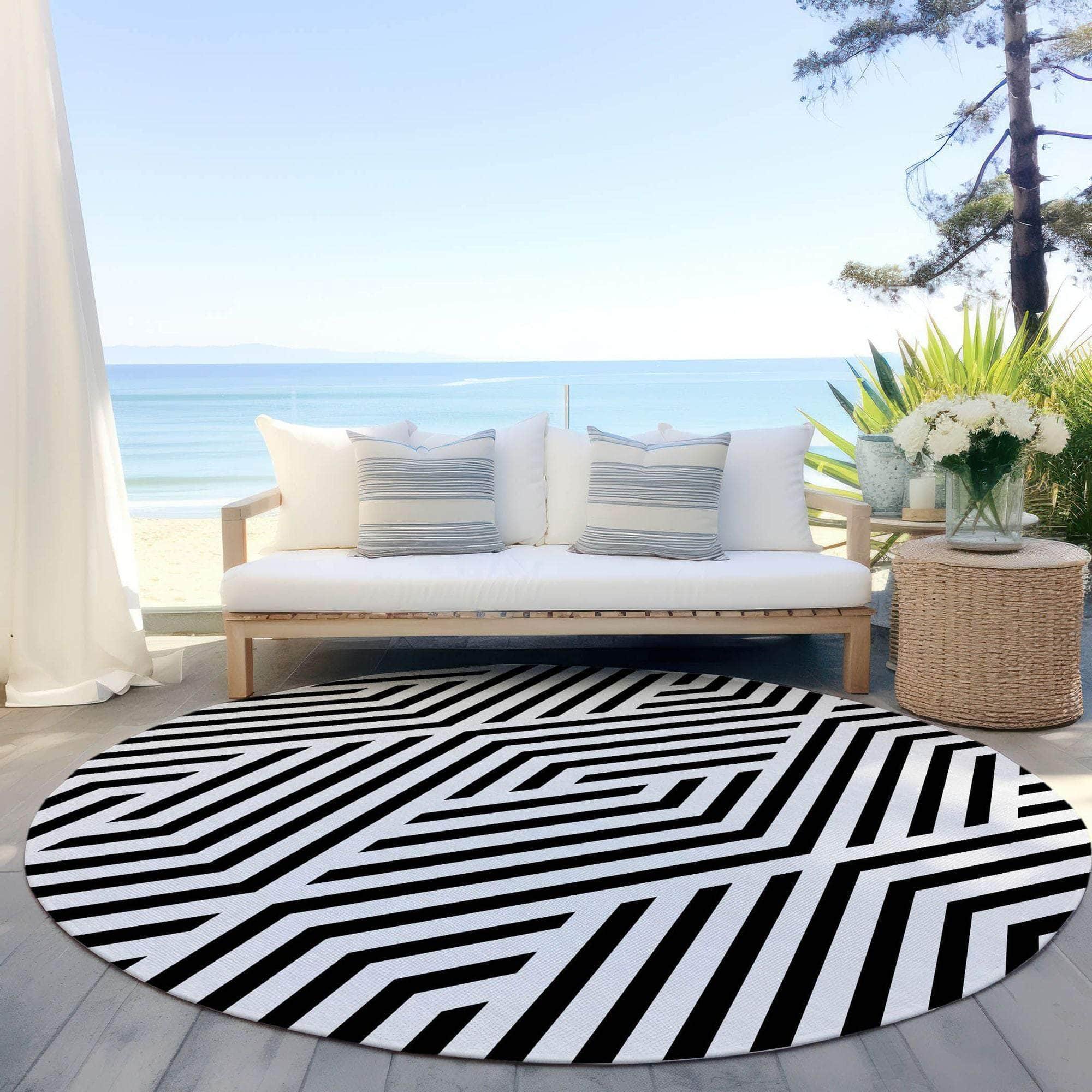 Machine Made ACN550 Black Rugs