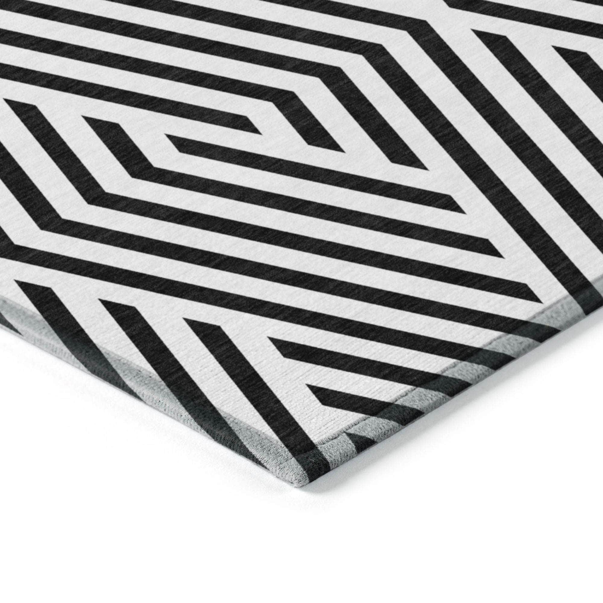 Machine Made ACN550 Black Rugs