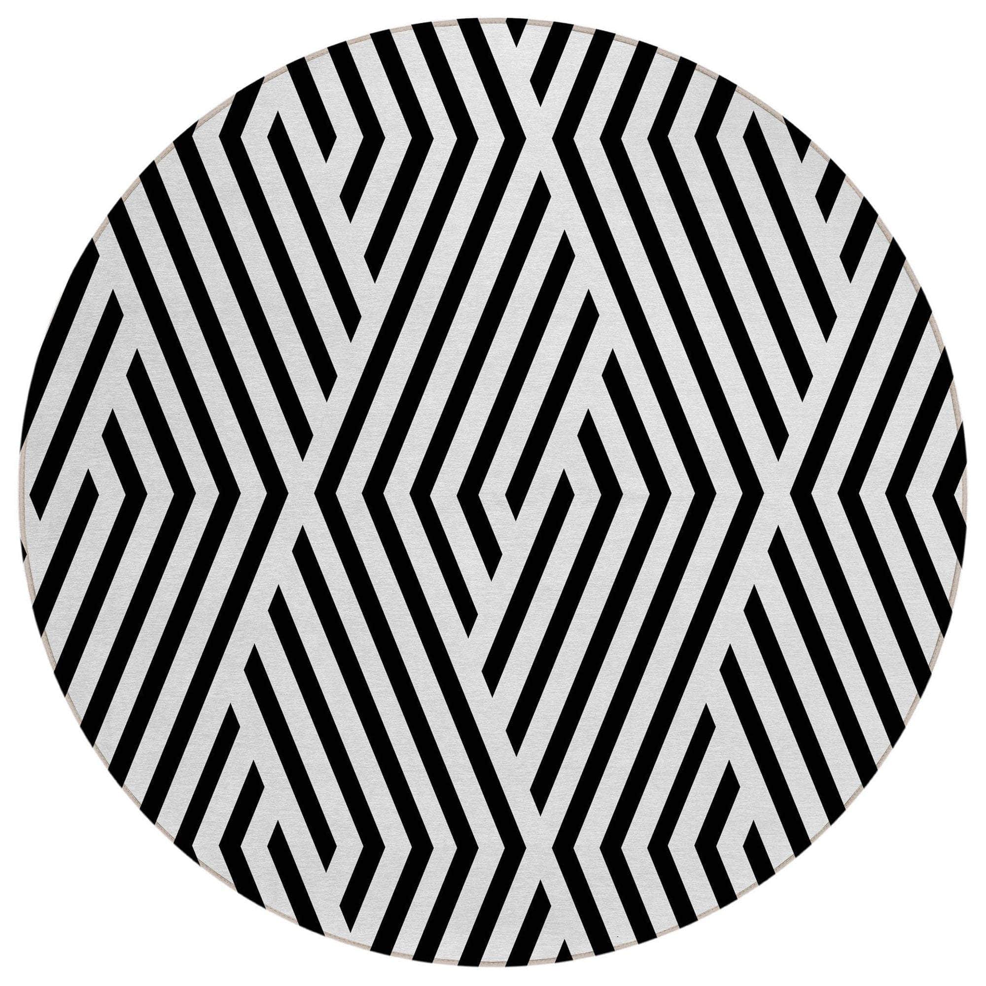 Machine Made ACN550 Black Rugs