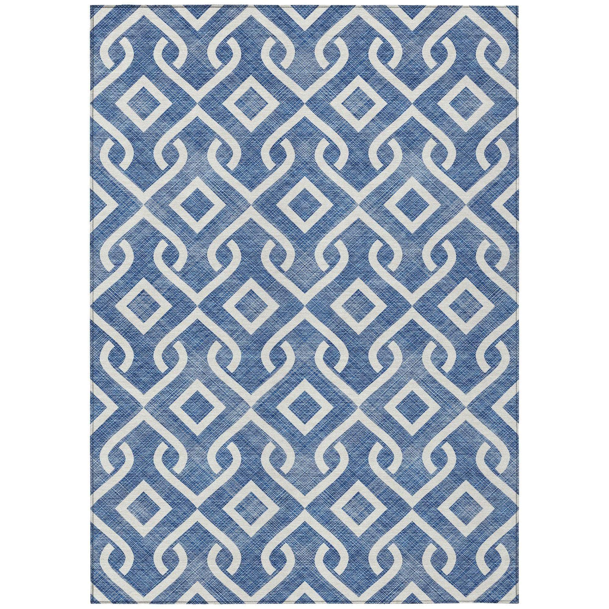 Machine Made ACN621 Blue Rugs