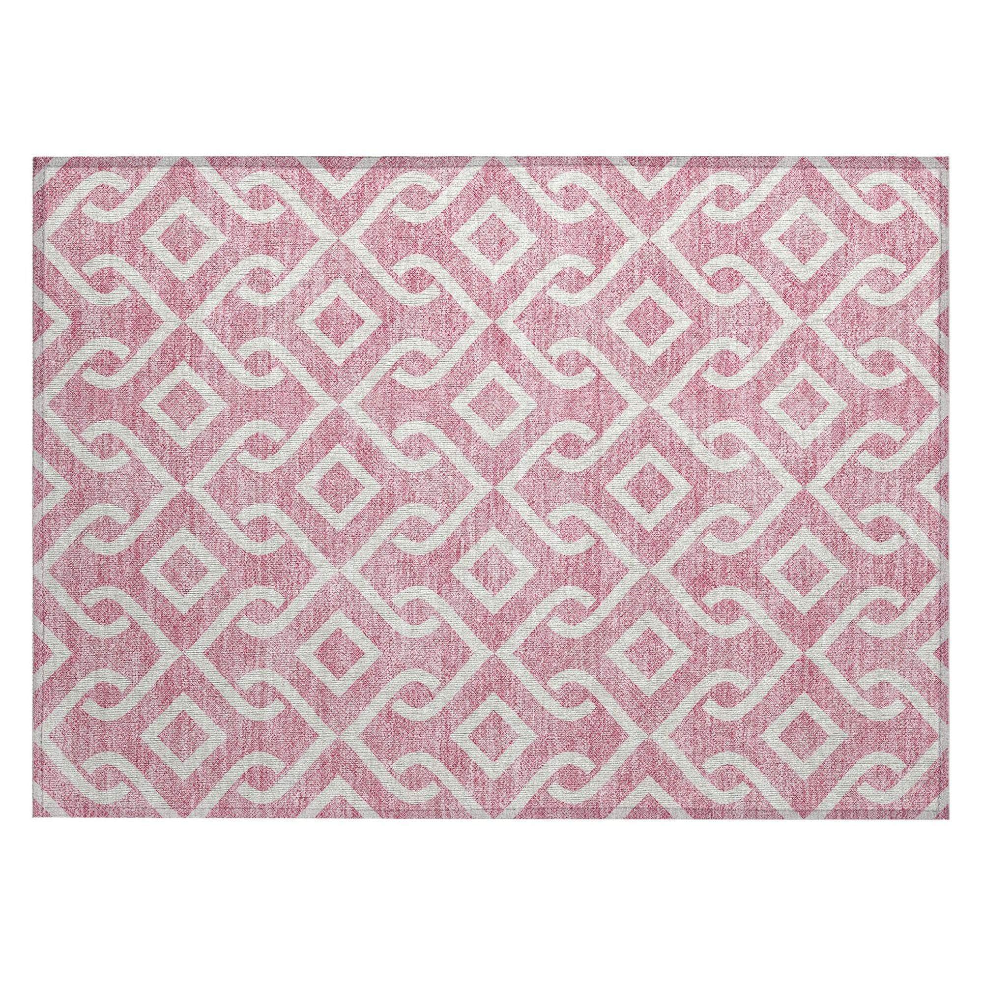 Machine Made ACN621 Blush Pink Rugs