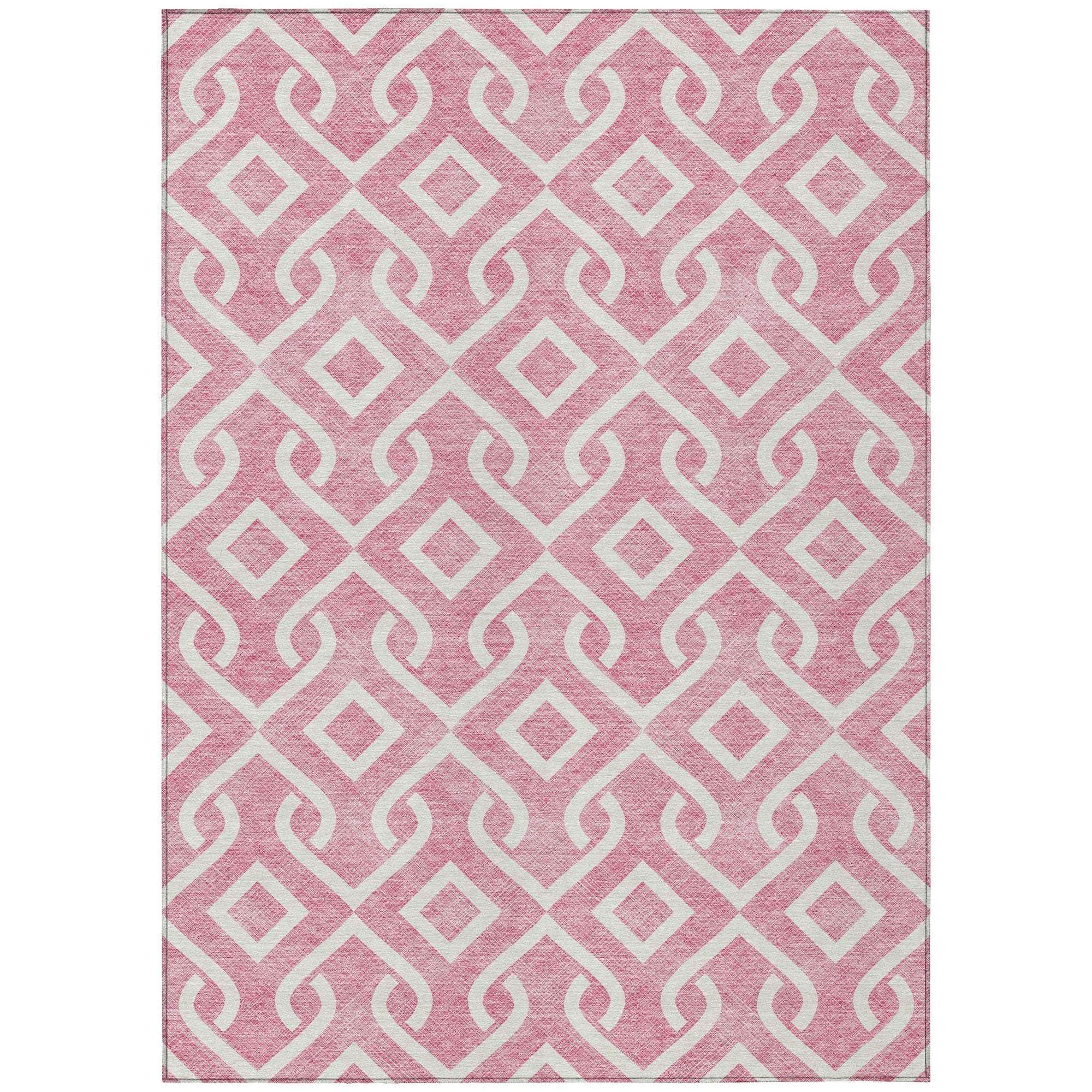 Machine Made ACN621 Blush Pink Rugs