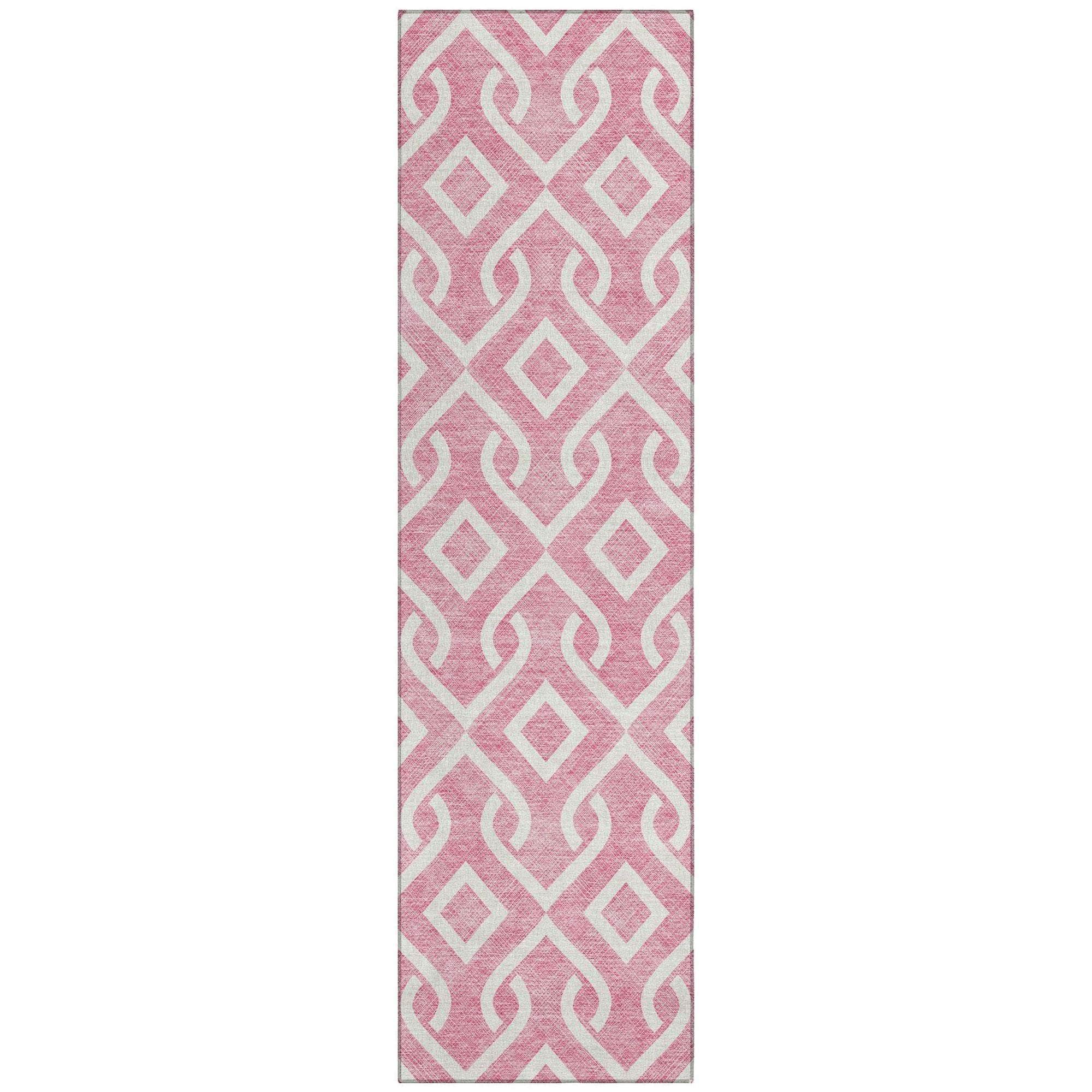 Machine Made ACN621 Blush Pink Rugs