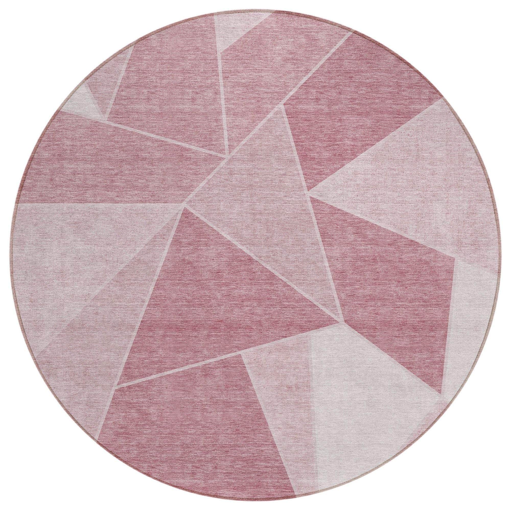 Machine Made ACN636 Blush Pink Rugs