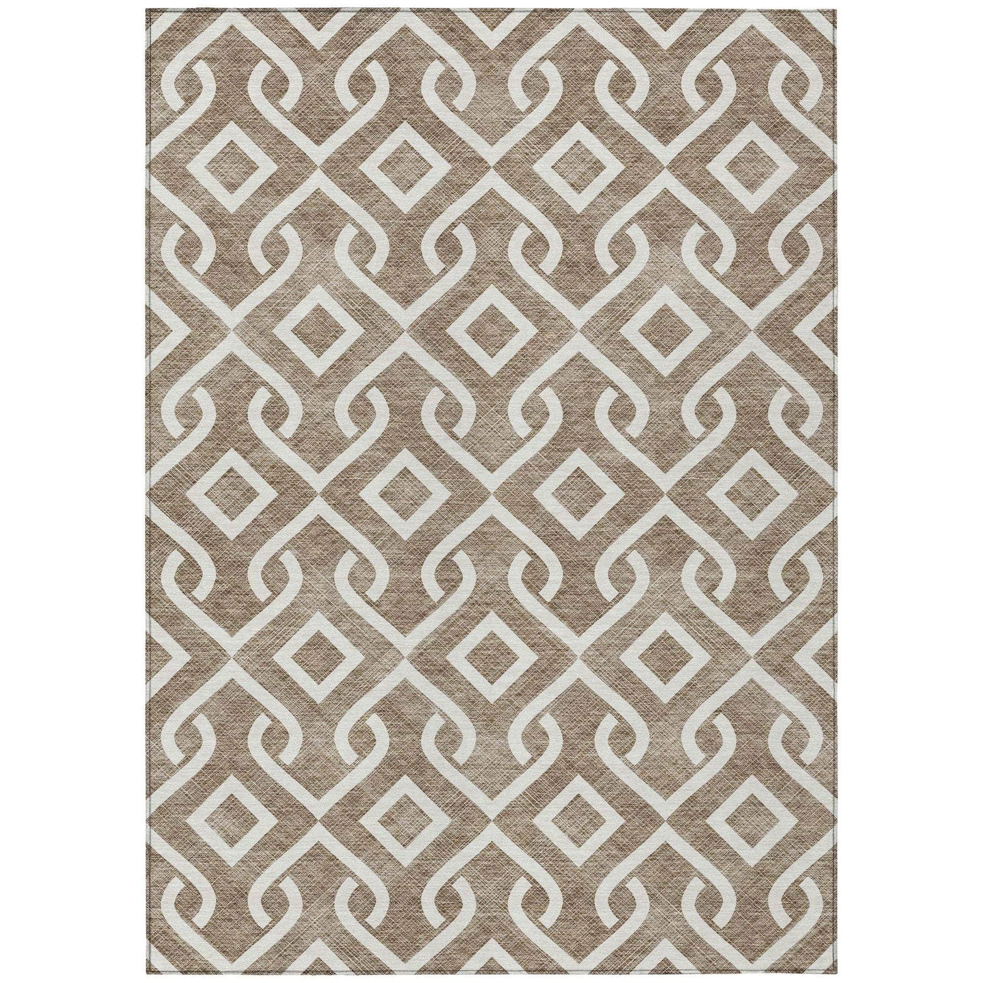 Machine Made ACN621 Brown Rugs