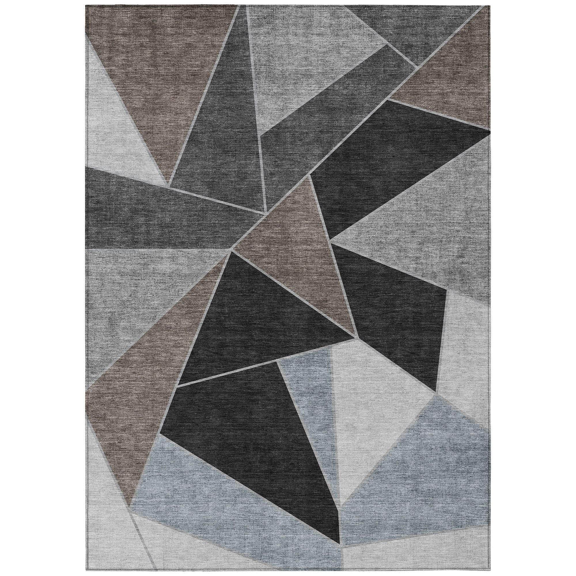 Machine Made ACN636 Chocolate Brown Rugs
