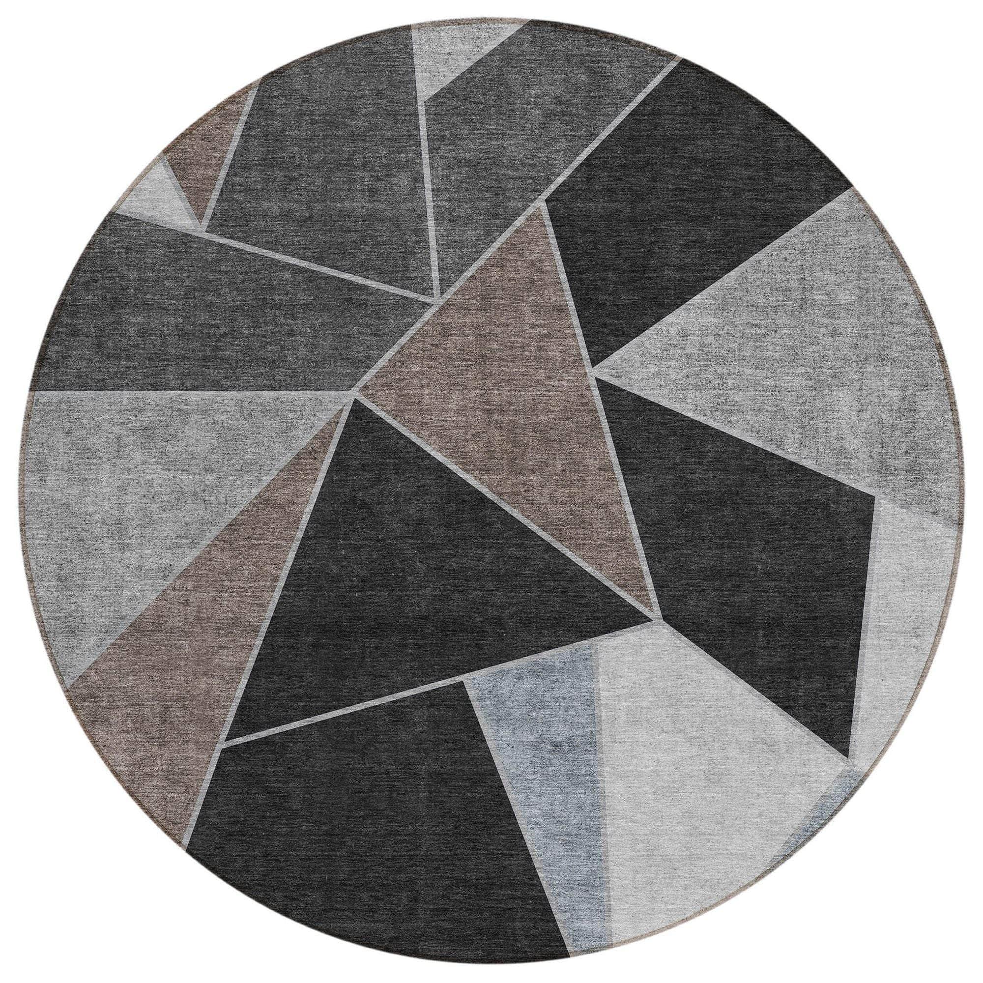 Machine Made ACN636 Chocolate Brown Rugs