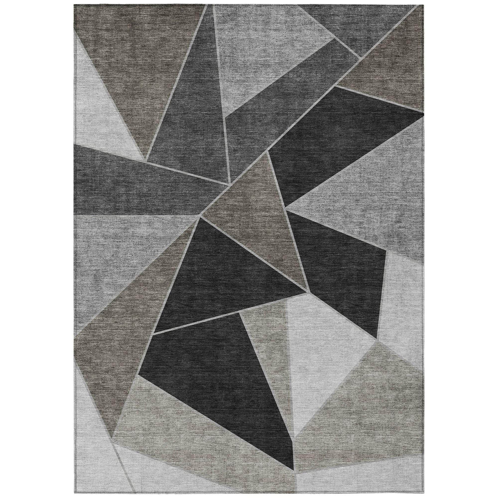 Machine Made ACN636 Coffee Brown Rugs