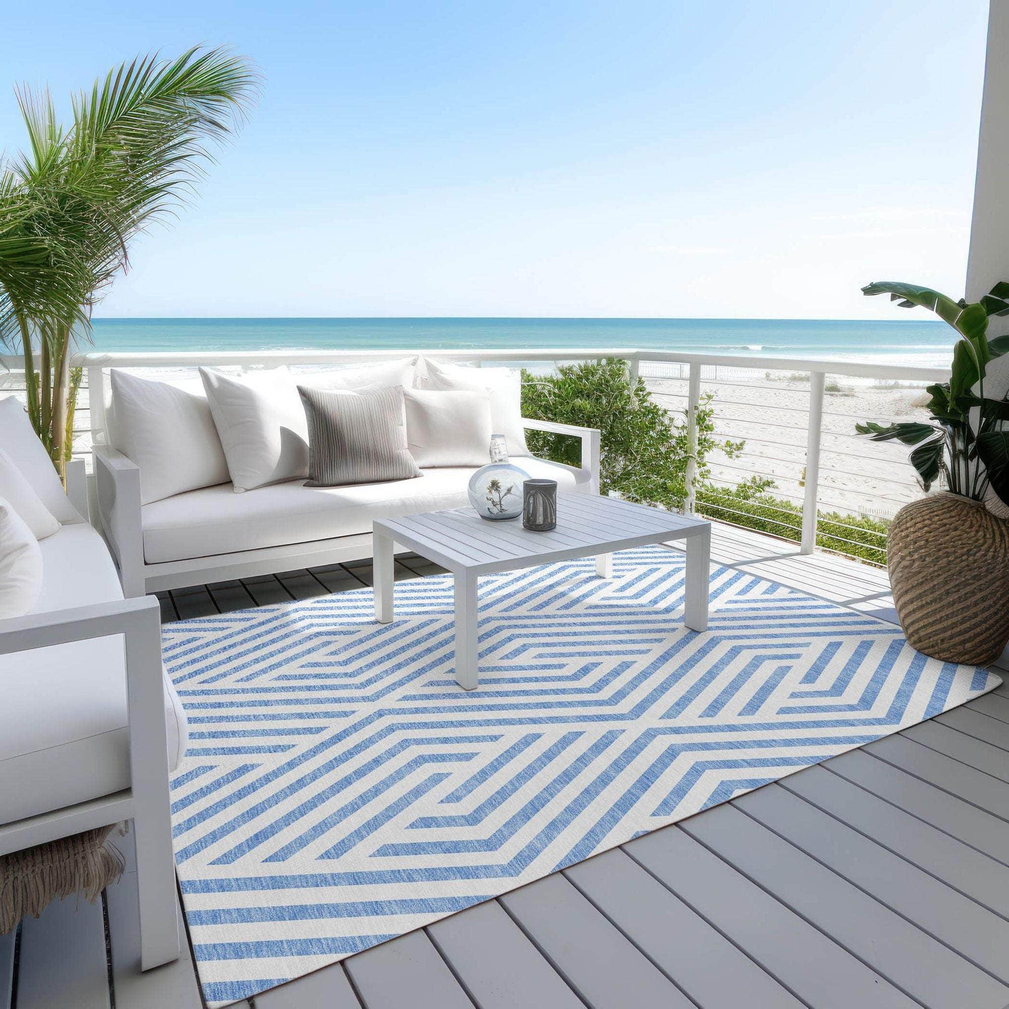 Machine Made ACN550 Denim Blue Rugs