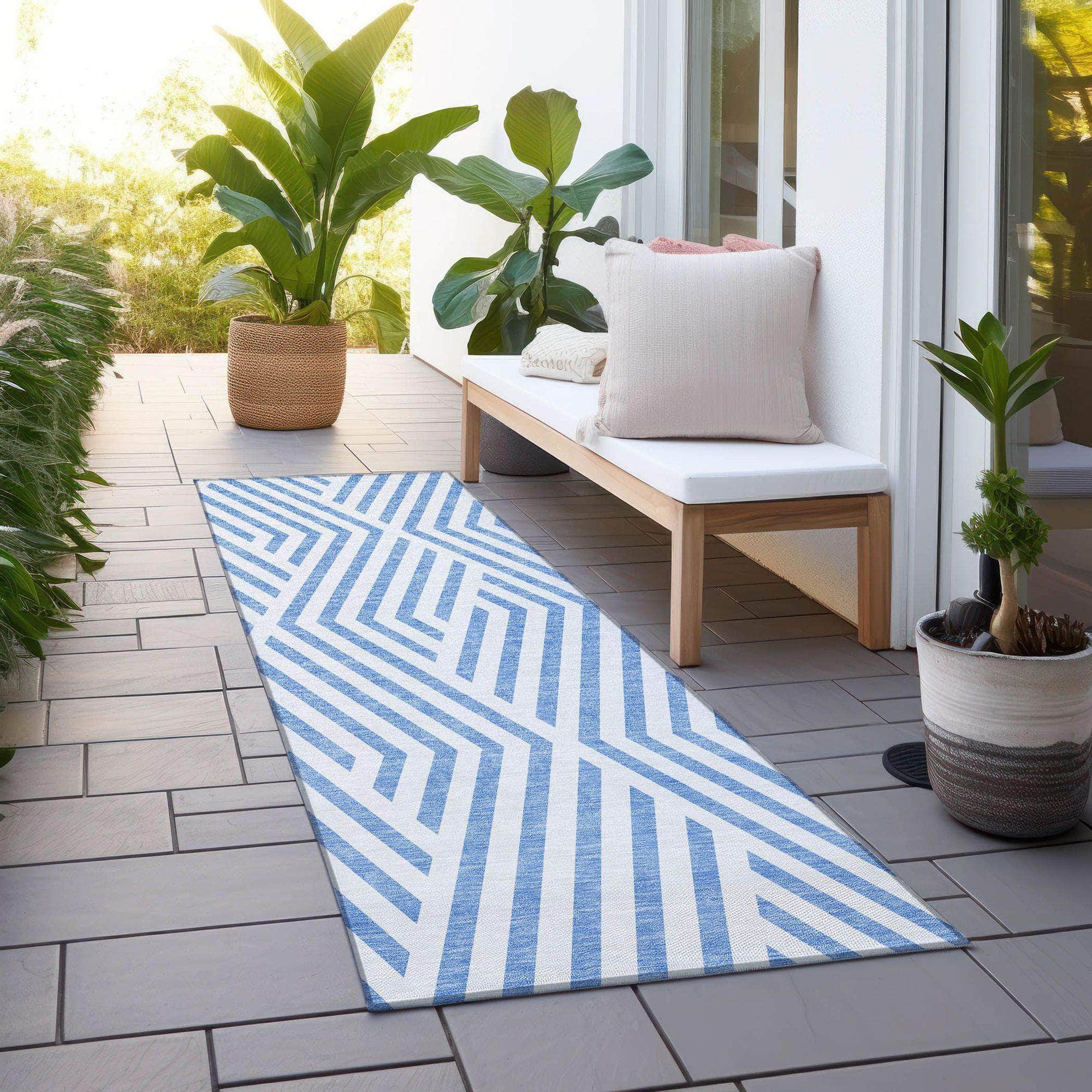 Machine Made ACN550 Denim Blue Rugs
